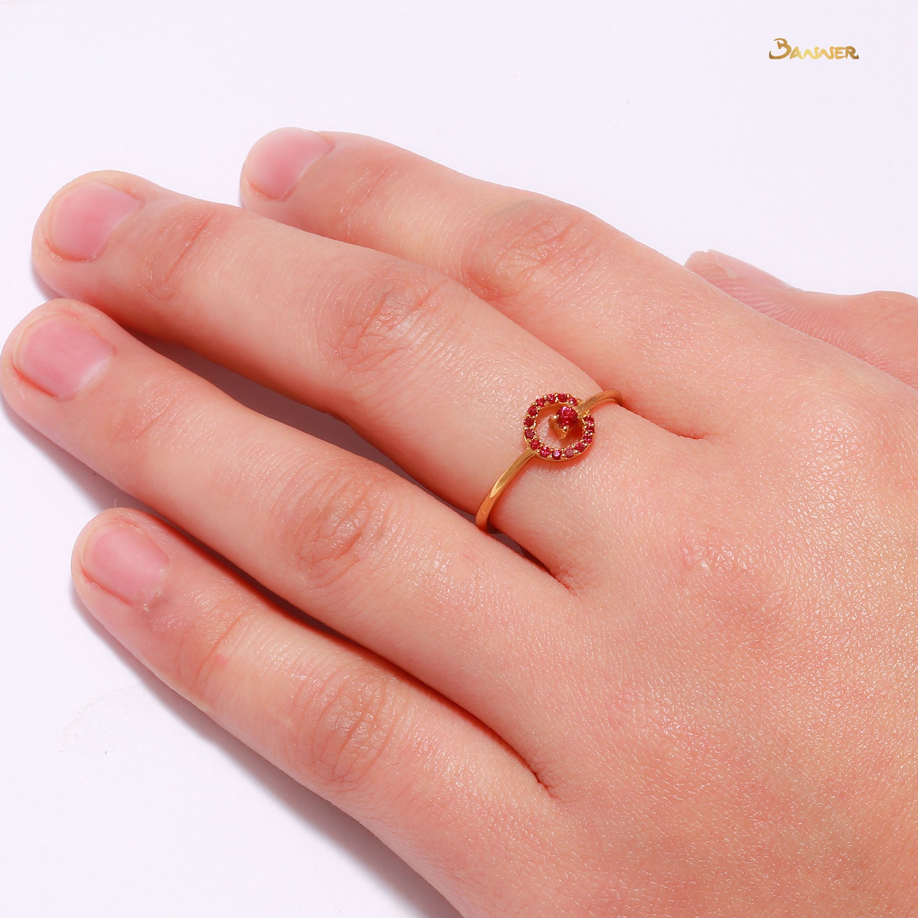 Ruby Circle Ring