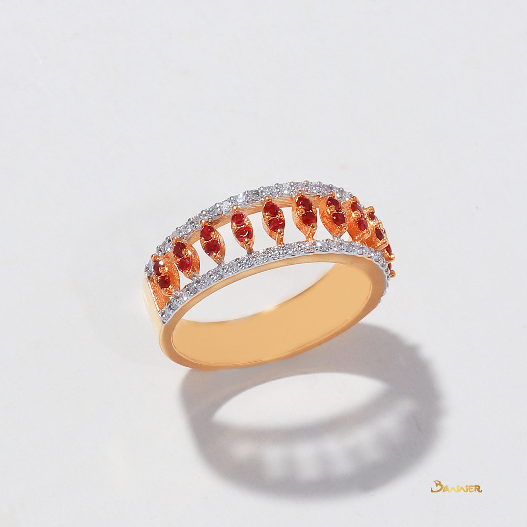 Ruby and Diamond Tennis Ring