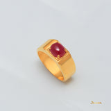 Ruby Cabochon Men's Ring
