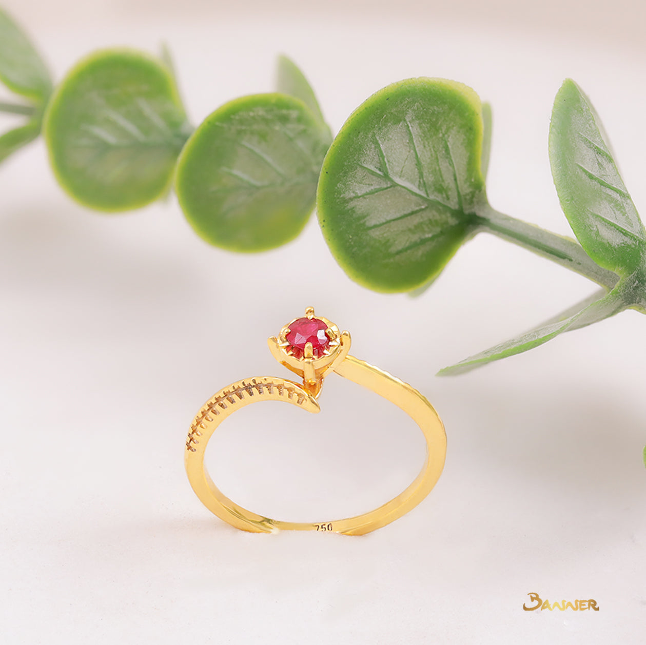 Ruby Solitaire Ring