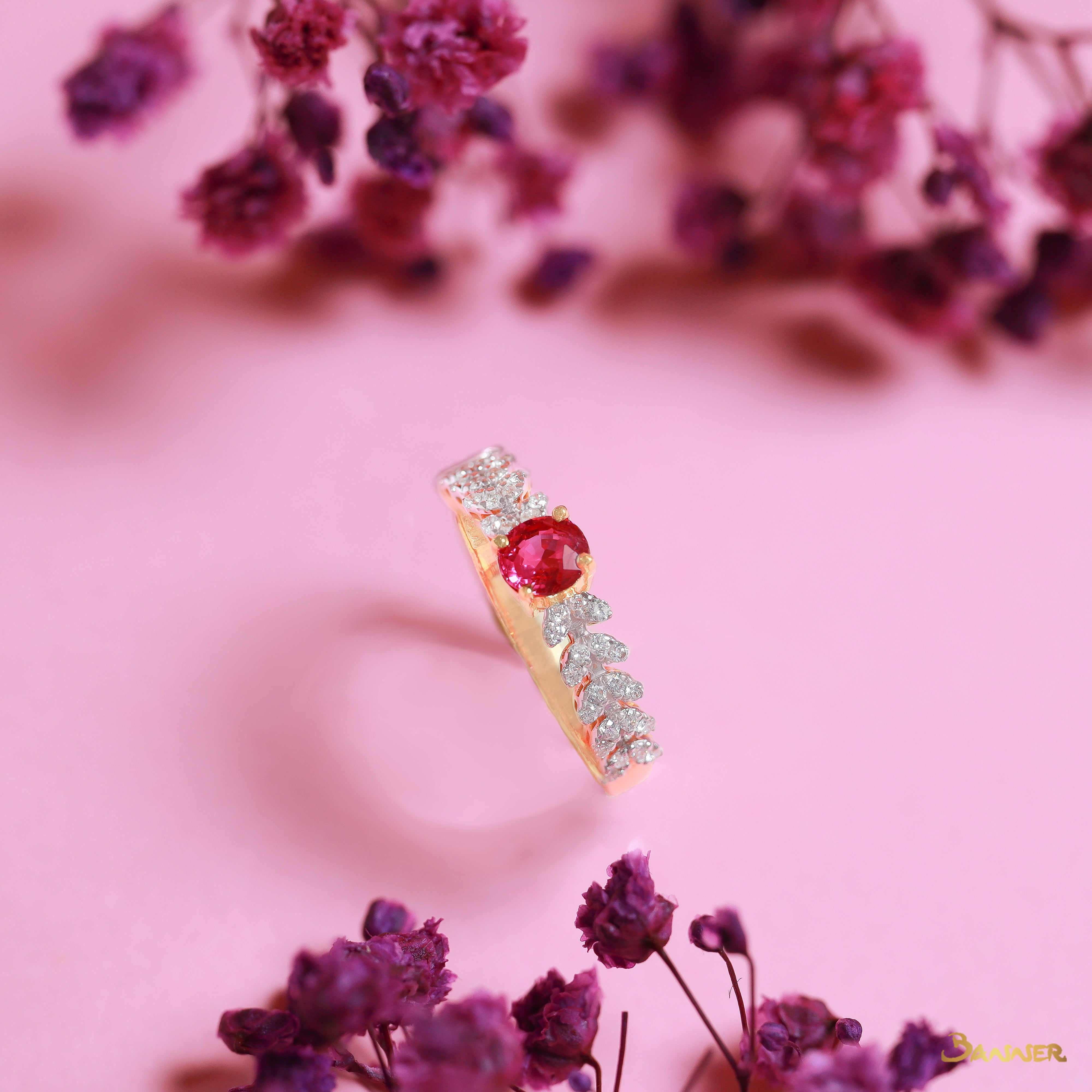 Ruby and Diamond Grace Ring