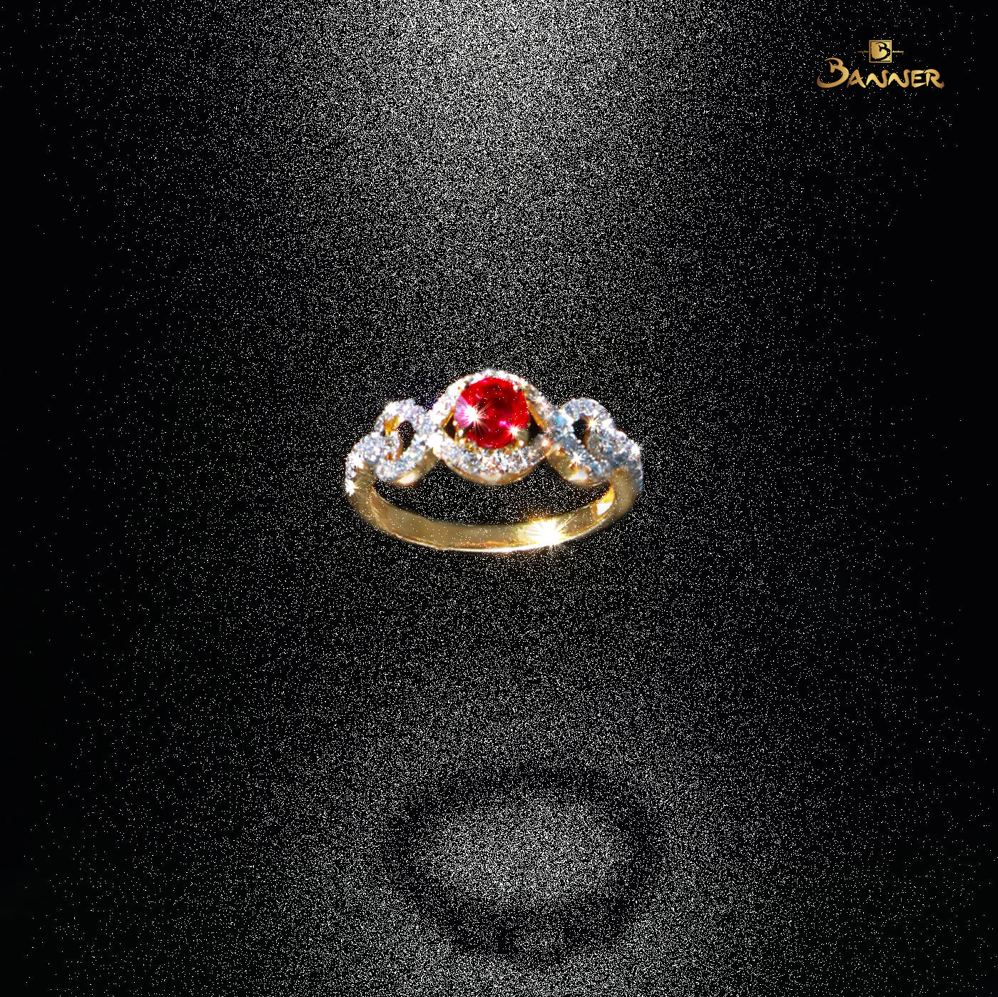 Ruby and Diamond Infinity Ring