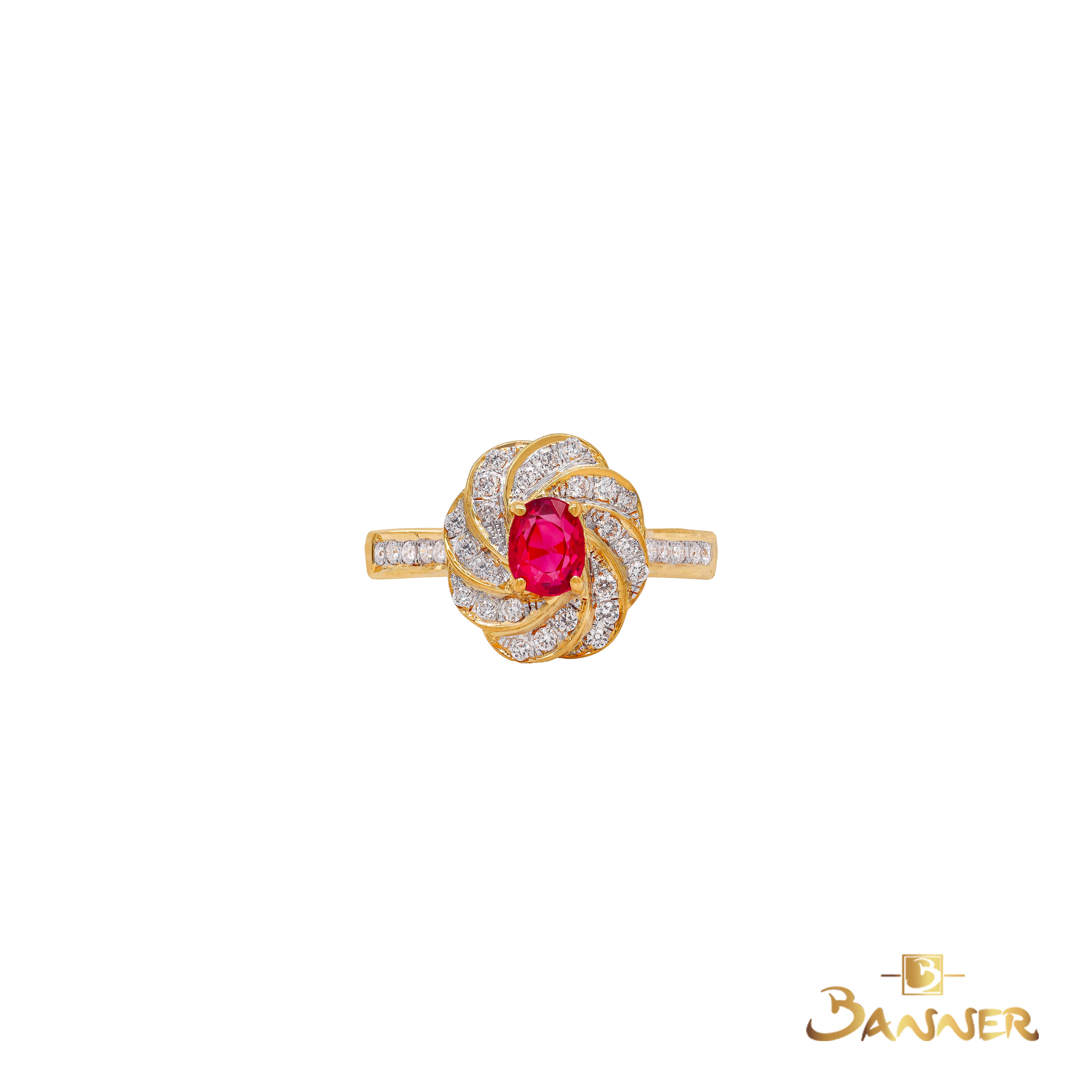 Ruby and Diamond Rosalia Ring