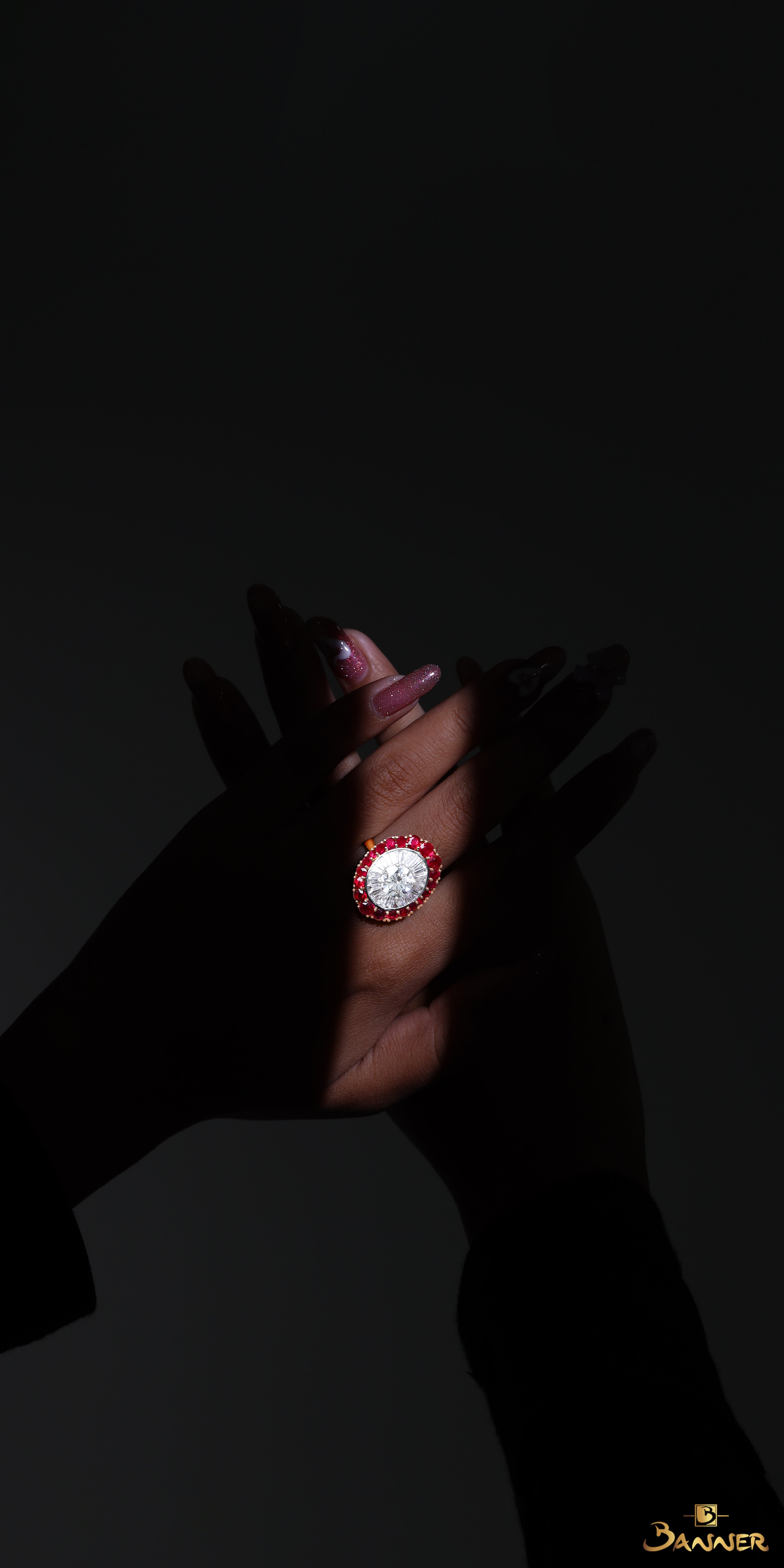 GIA Diamond (1.5ct) and **Natural Ruby Ring