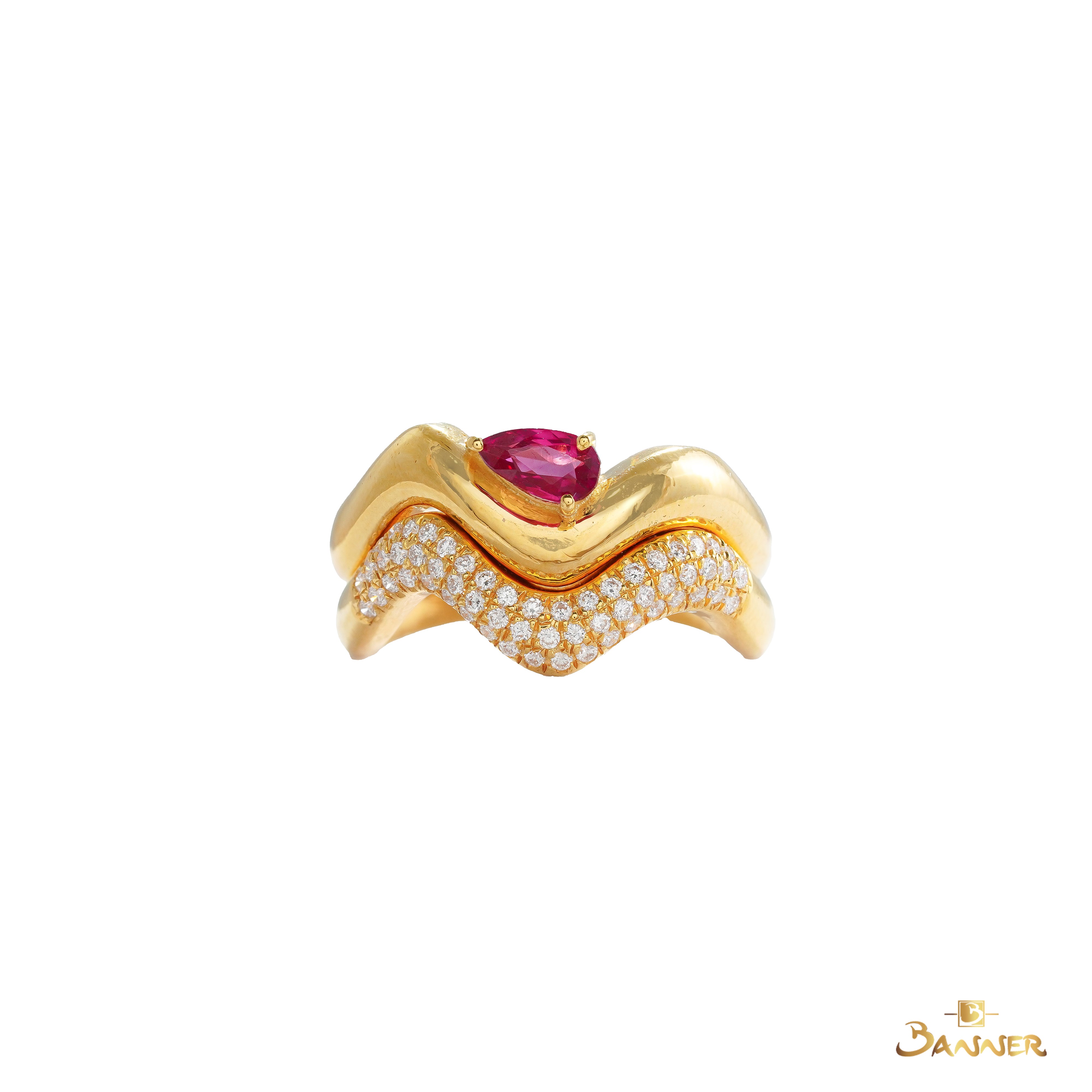 Ruby Wave Ring
