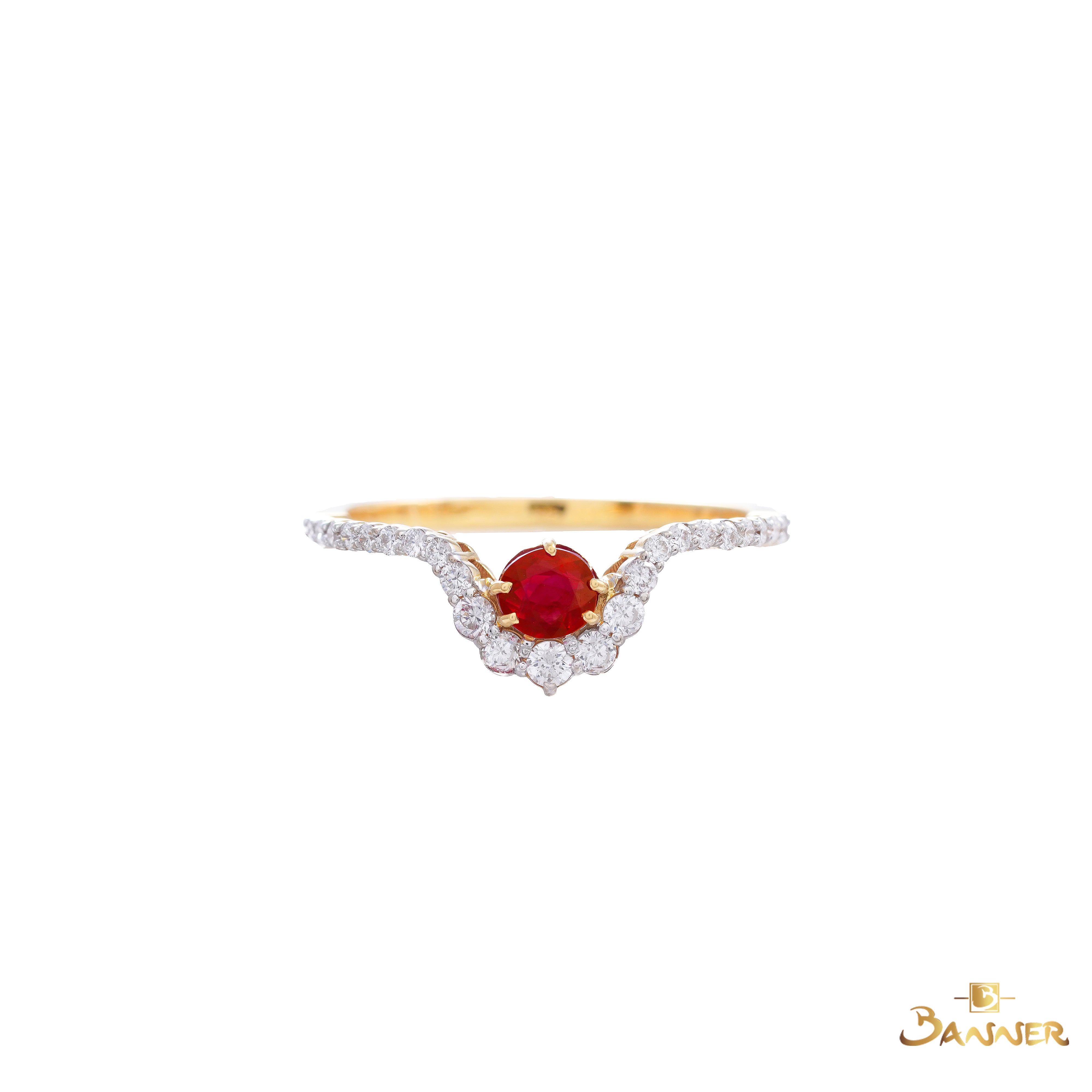 Ruby and Diamond Stallion Ring