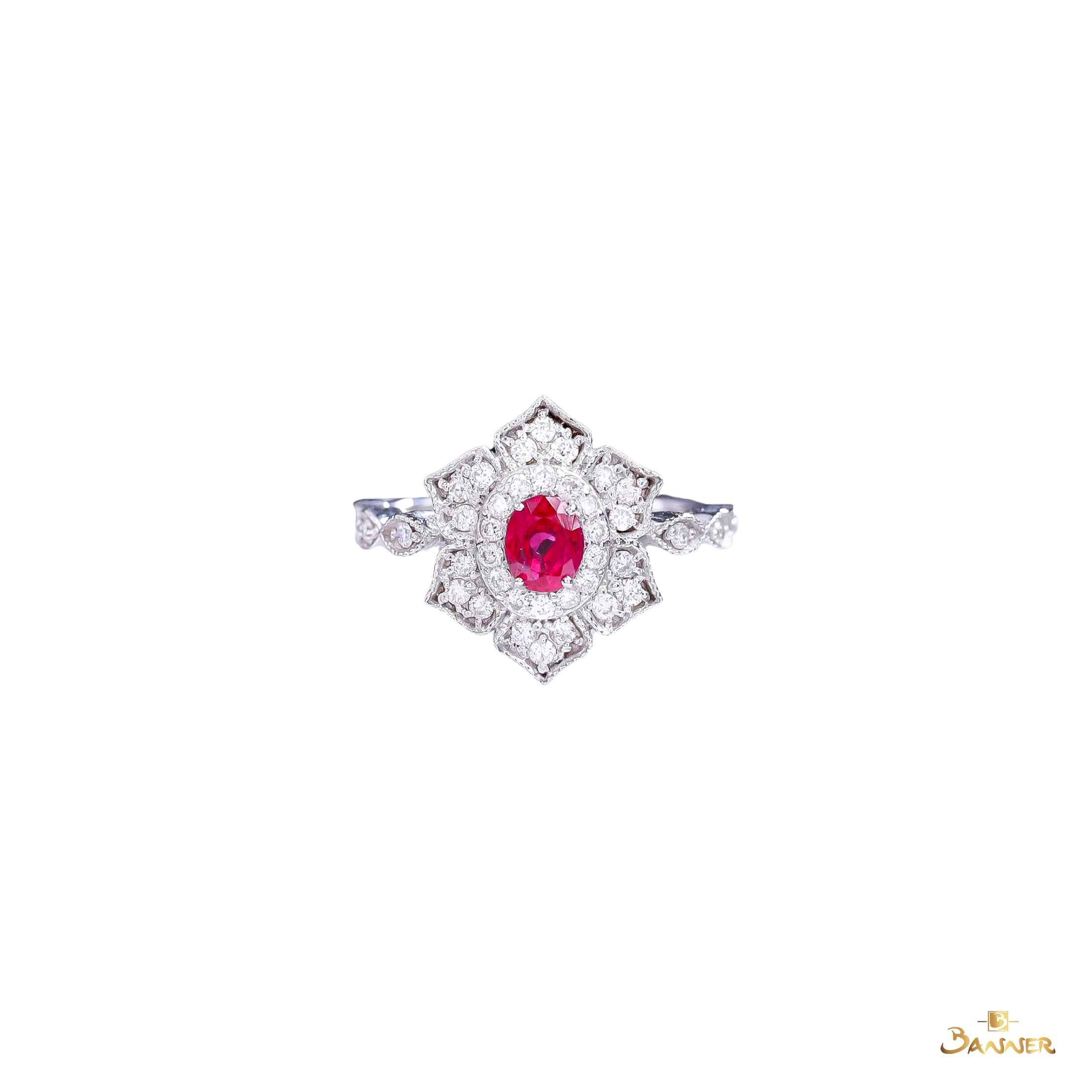 Ruby and Diamond Vintage Ring