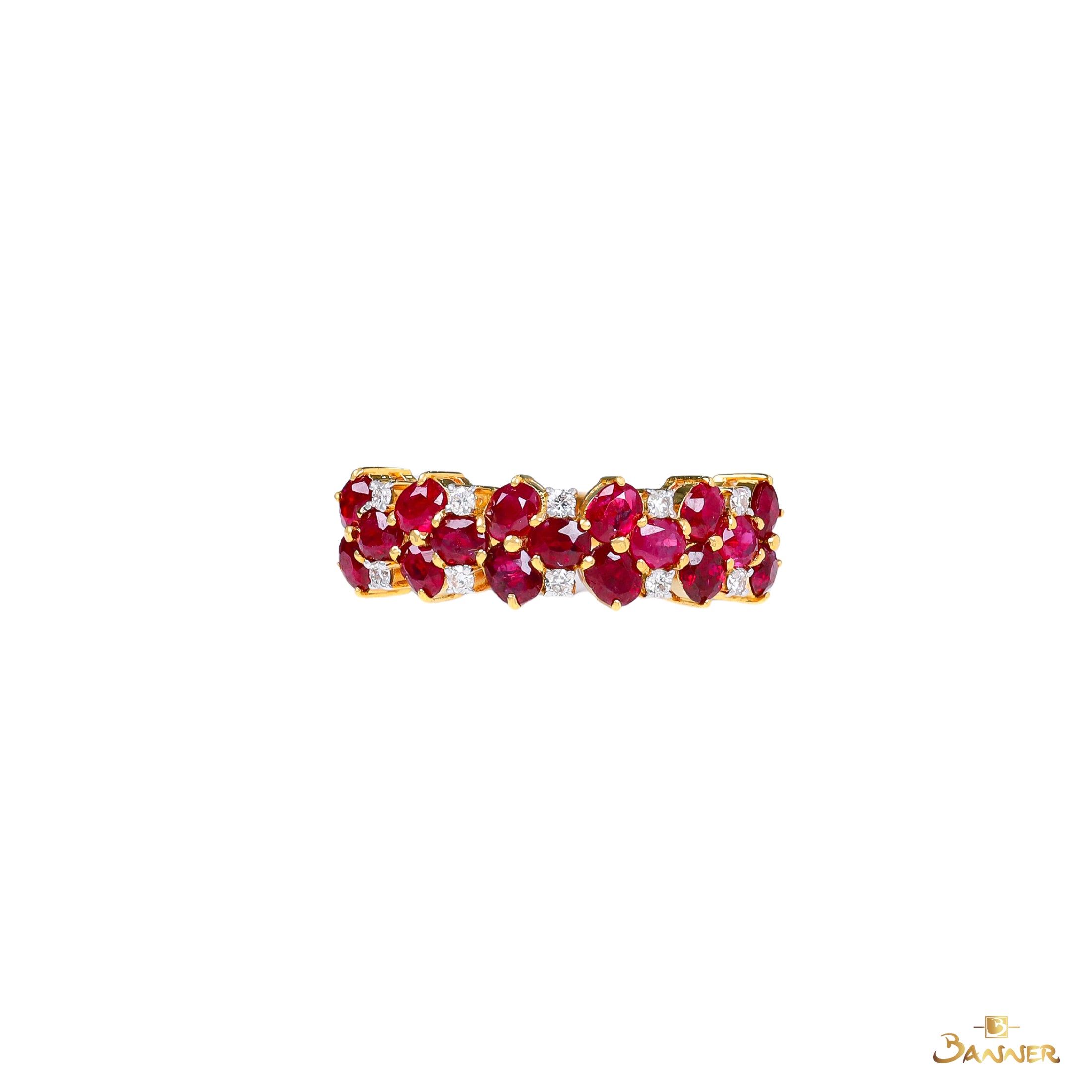 Ruby and Diamond Pave Ring