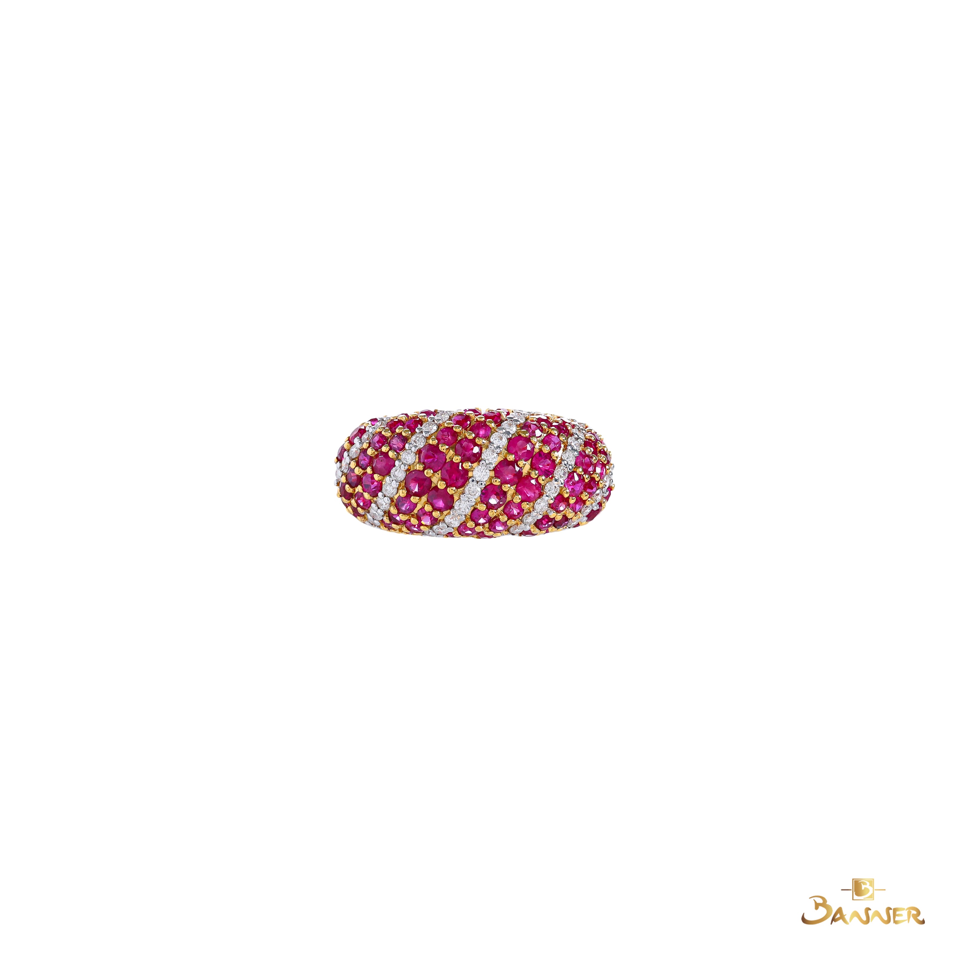 Ruby and Diamond Pave Ring
