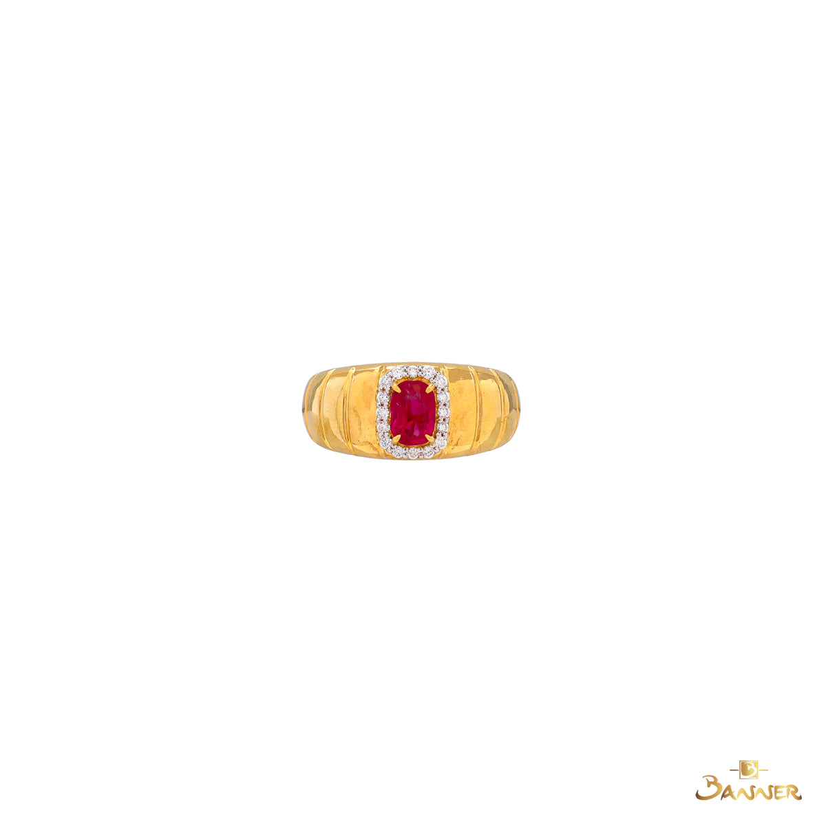 Ruby and Diamond Dome Ring