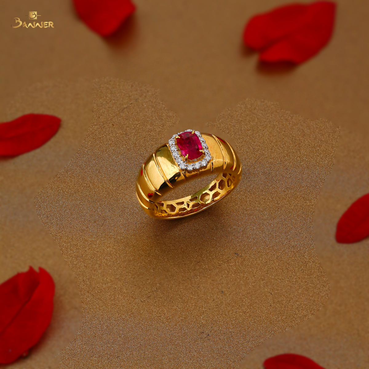 Ruby and Diamond Dome Ring
