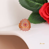 Ruby Floral Ring