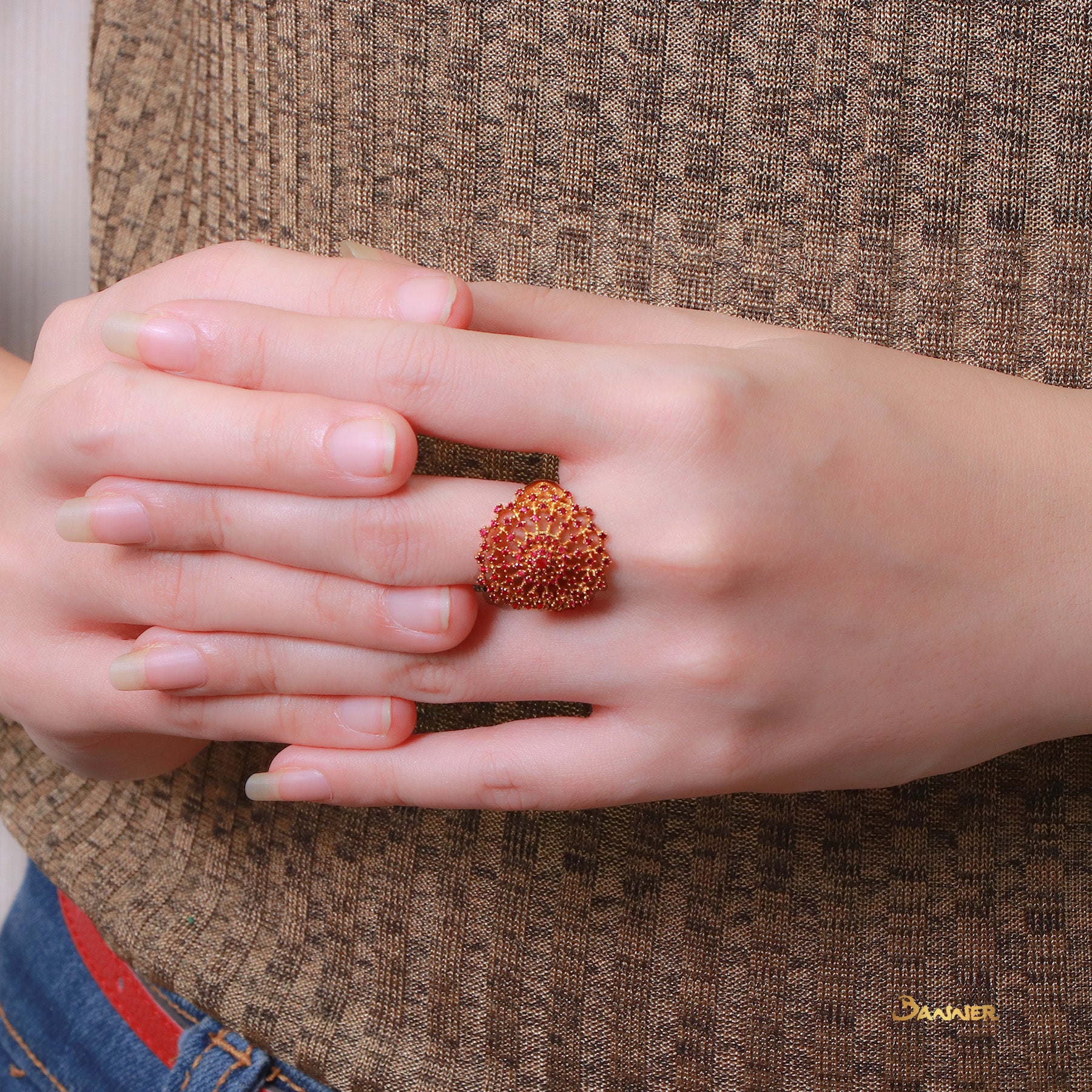 Ruby Floral Ring