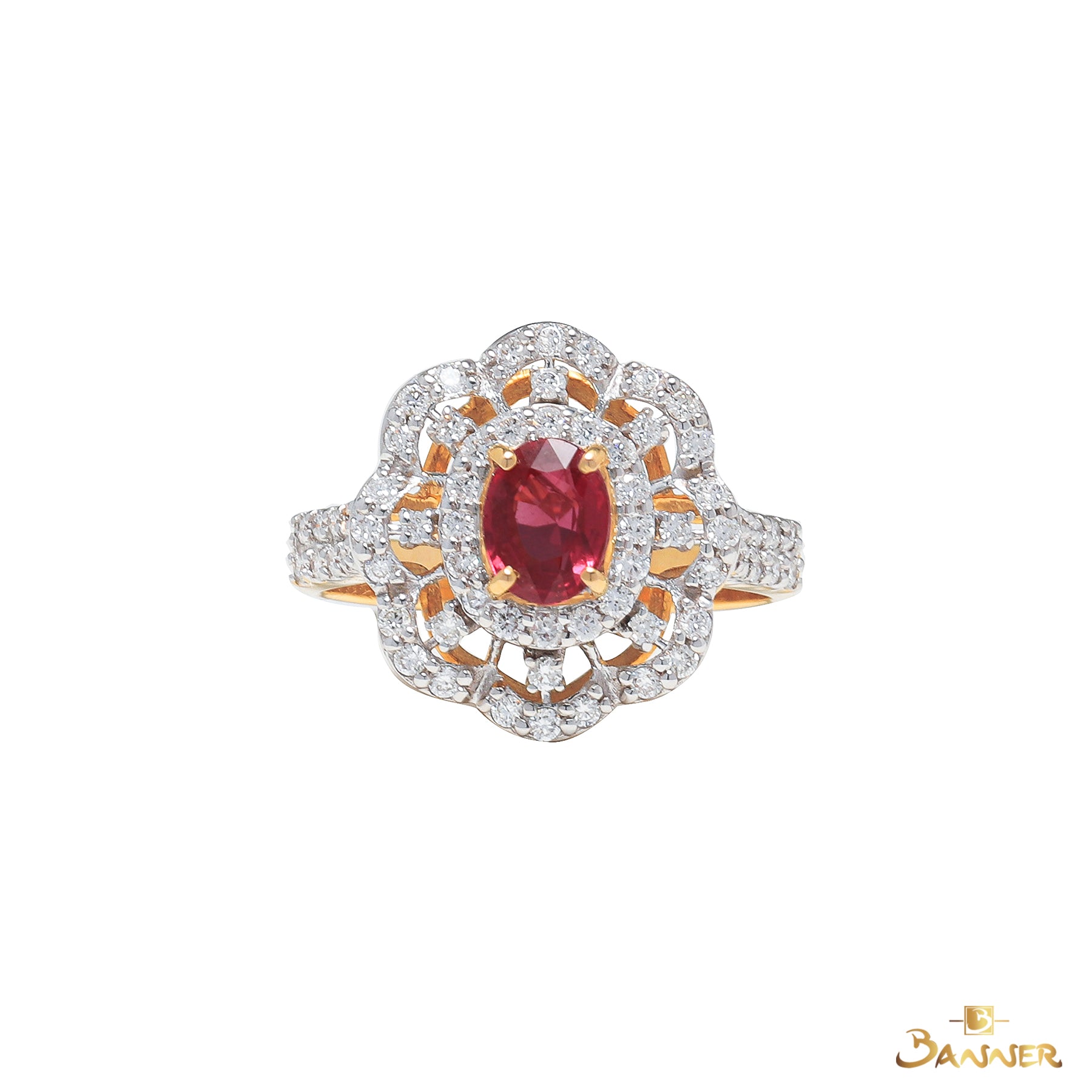 Ruby and Diamond Rosalia Ring