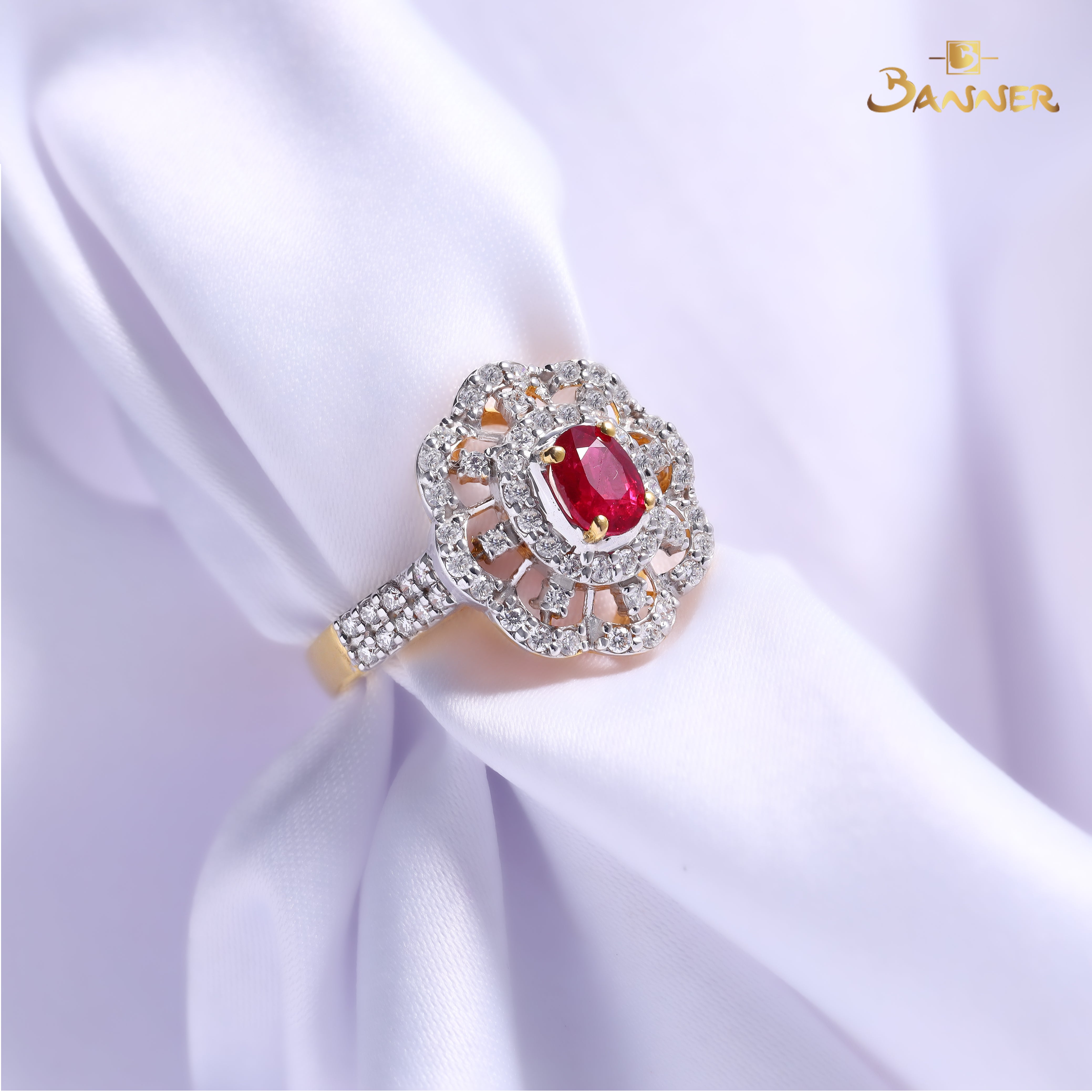 Ruby and Diamond Rosalia Ring