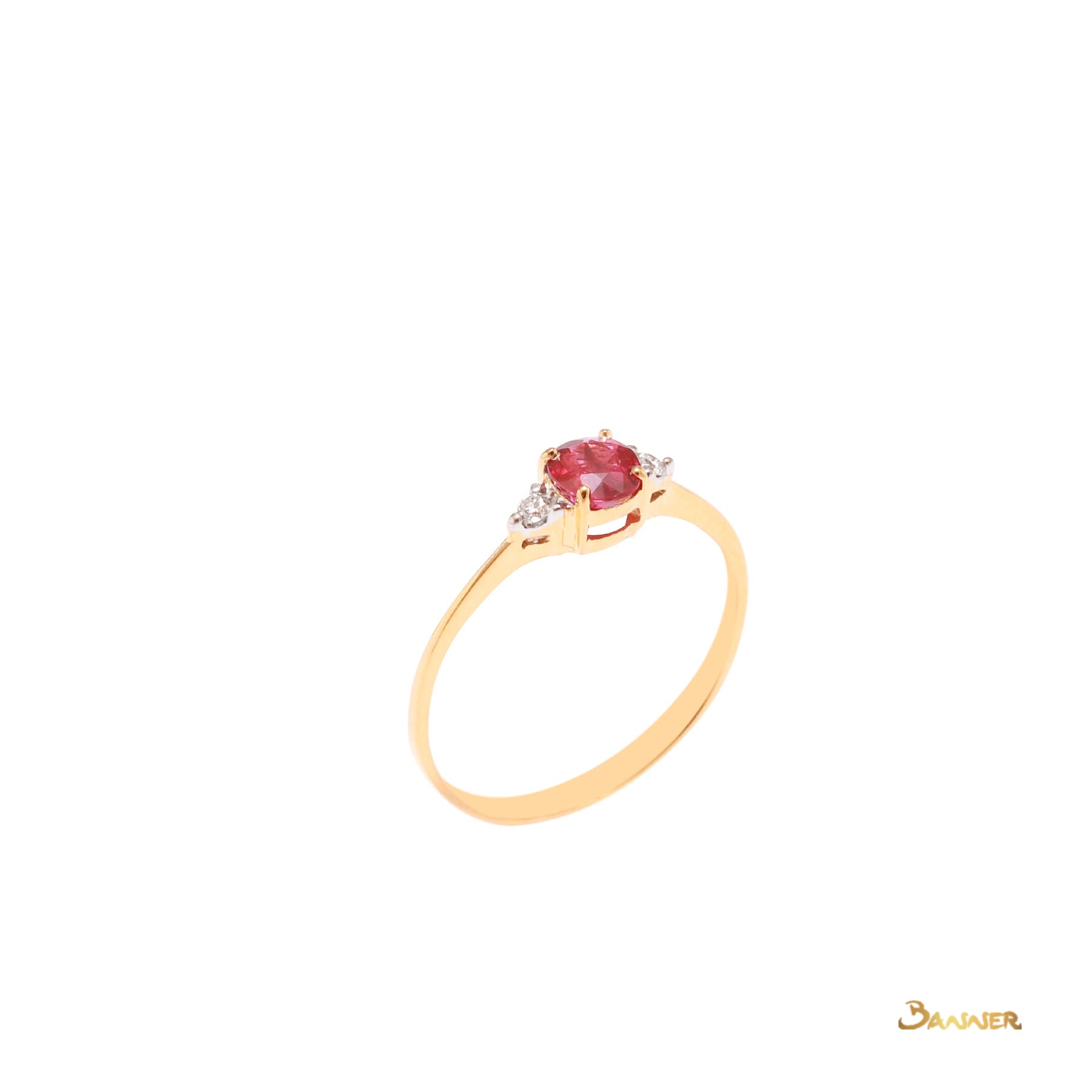 Ruby and Diamond Petite Ring