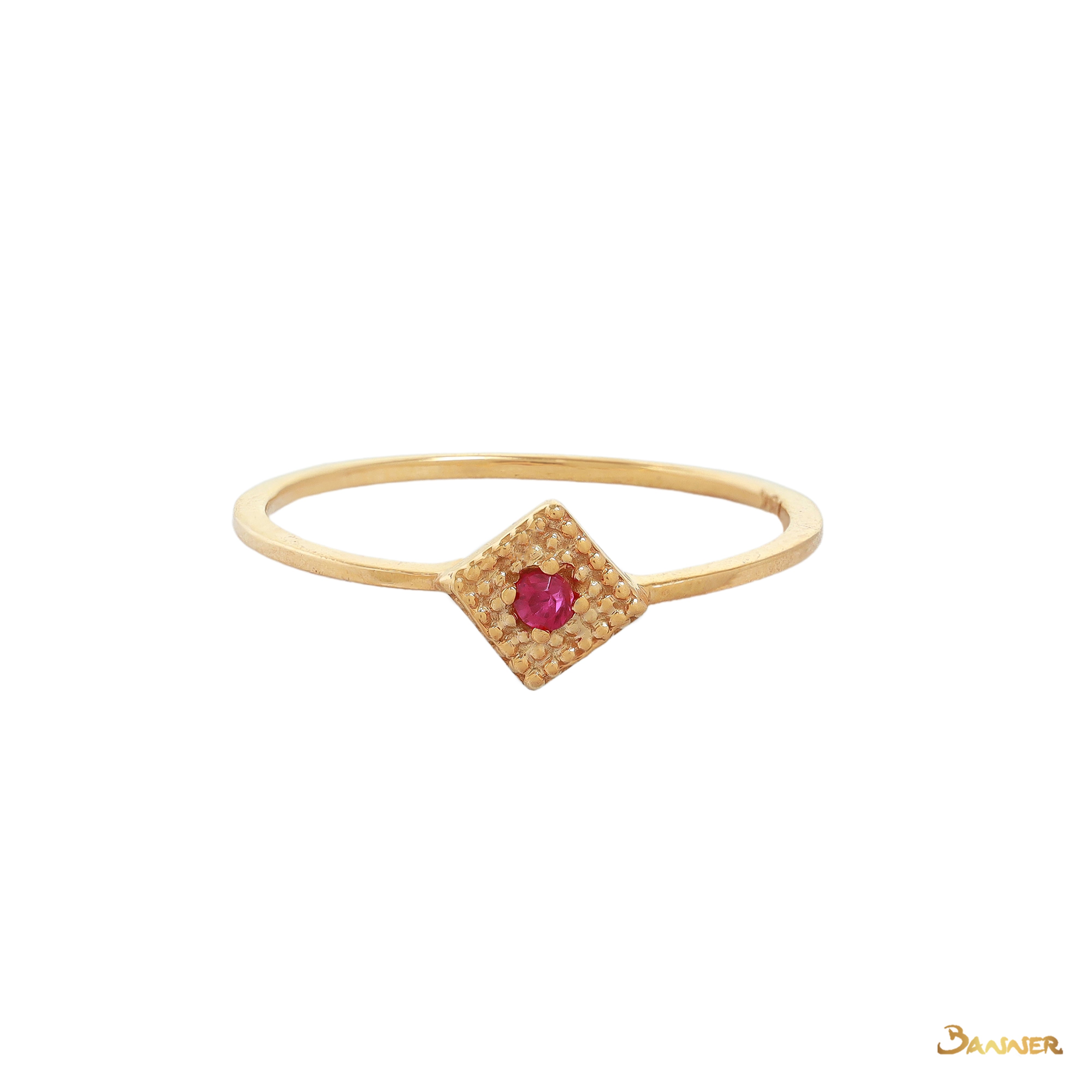 Ruby Solitaire Ring