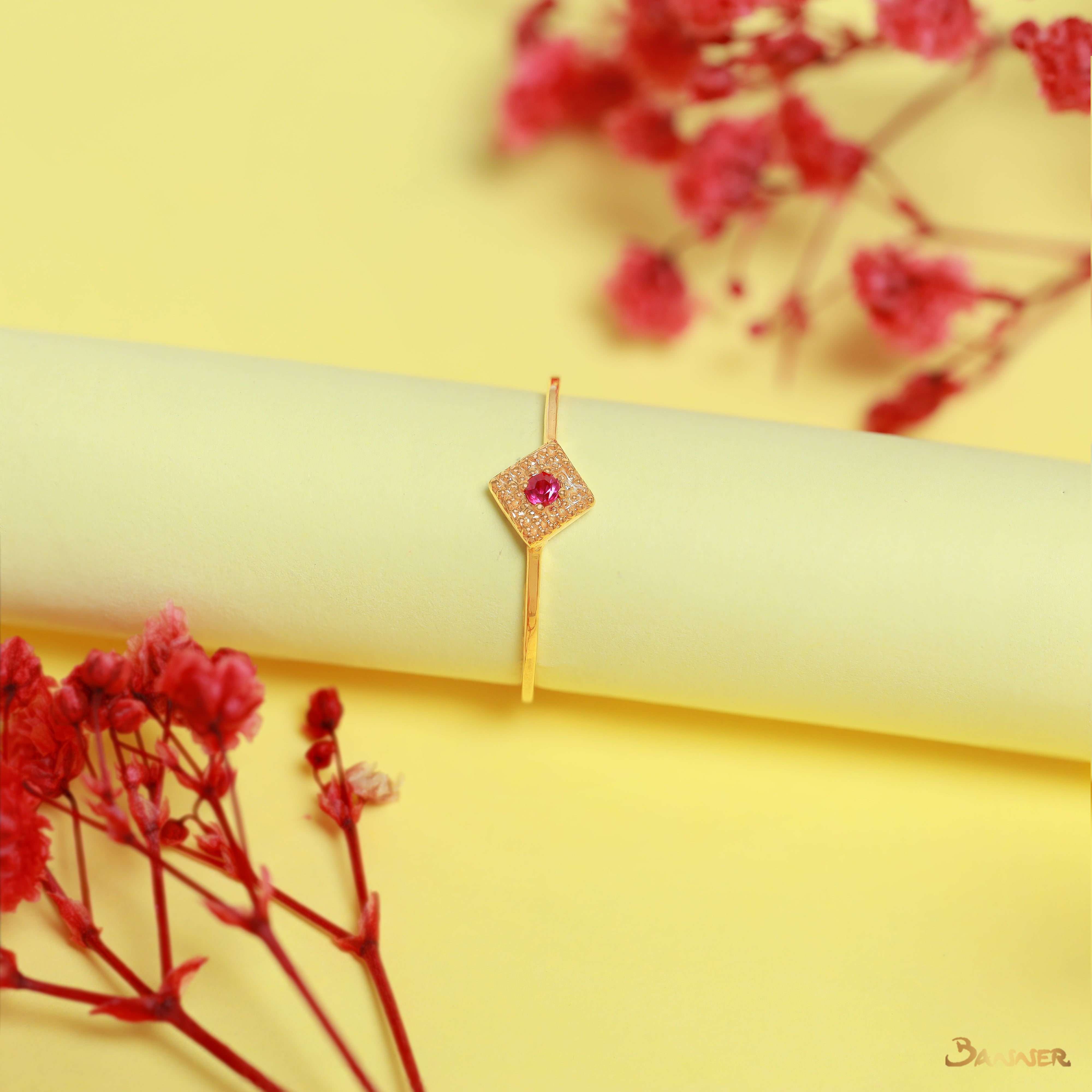 Ruby Solitaire Ring