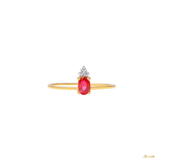 Ruby and Diamond Petite Ring