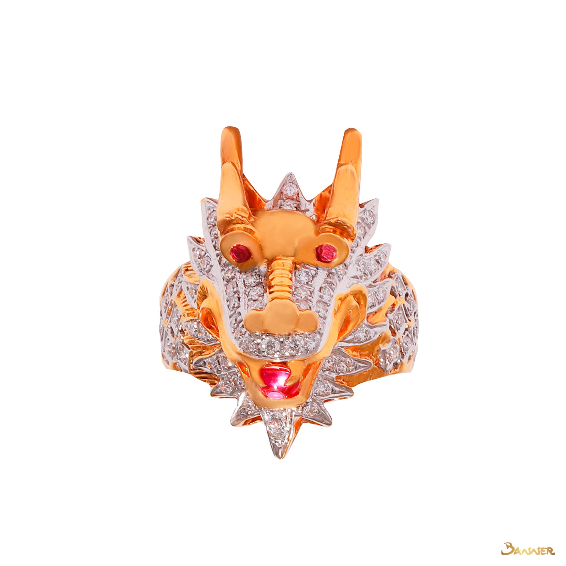 Ruby and Diamond Dragon Ring