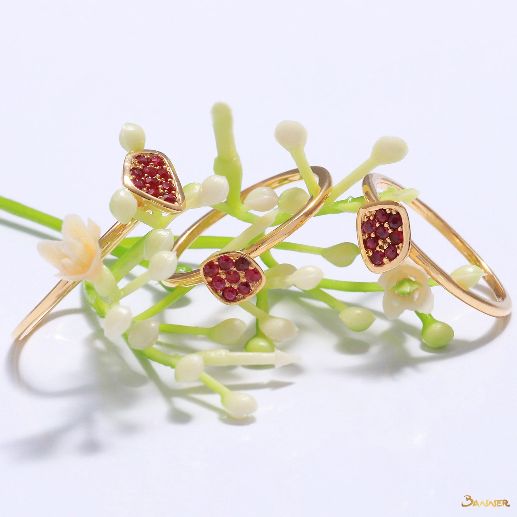 Ruby Petite Abstract Ring II