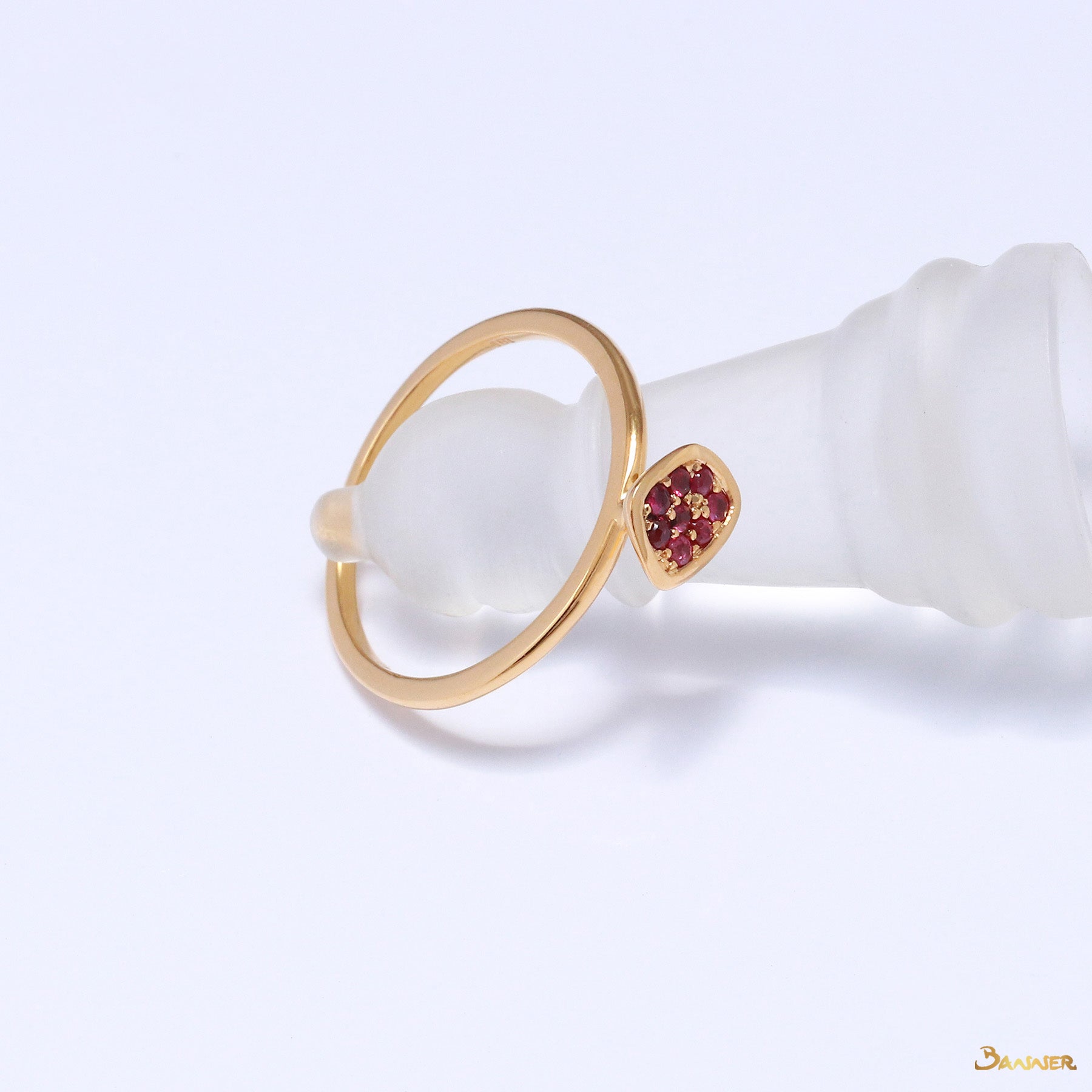 Ruby Petite Abstract Ring II