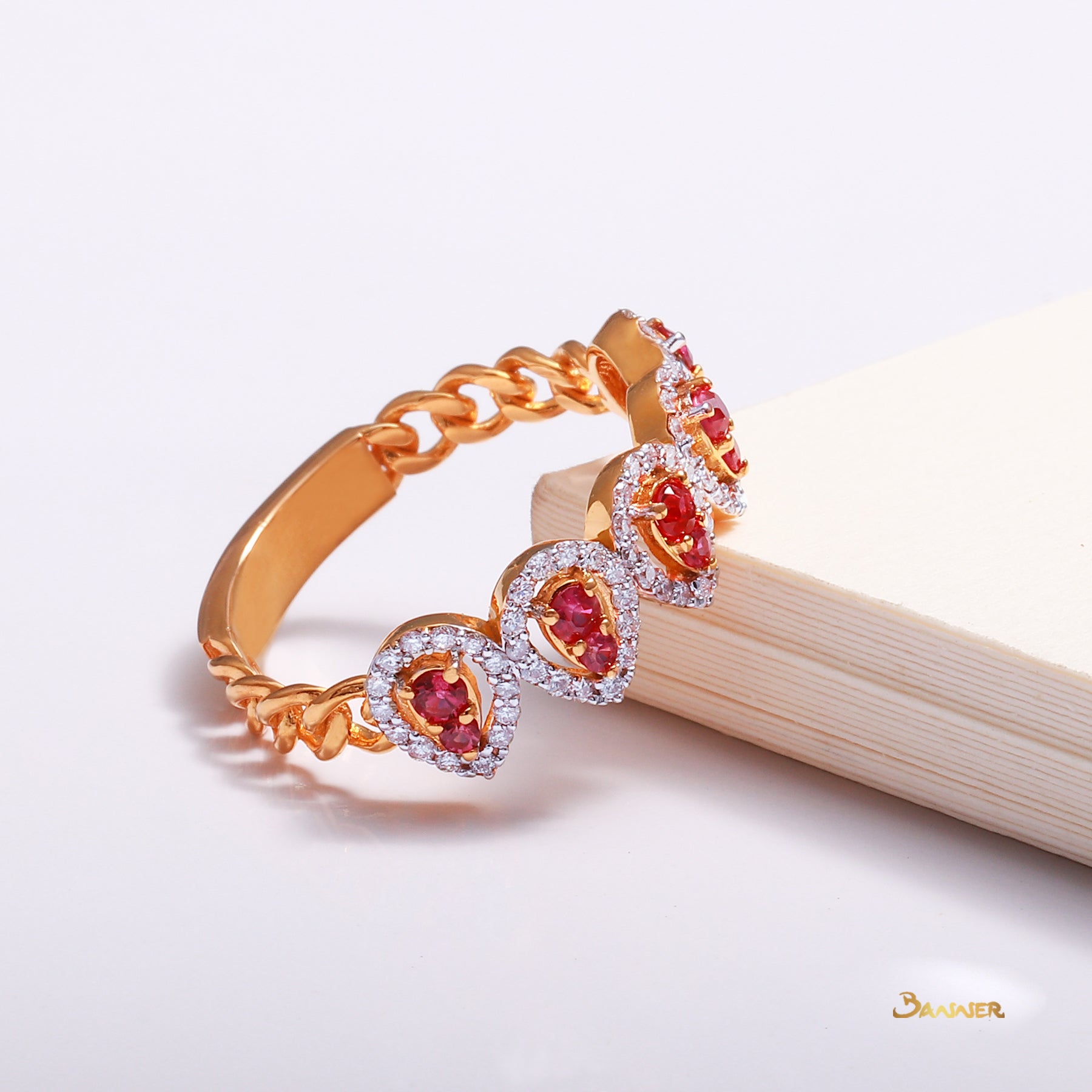 Ruby and Diamond Moe-Zat Ring