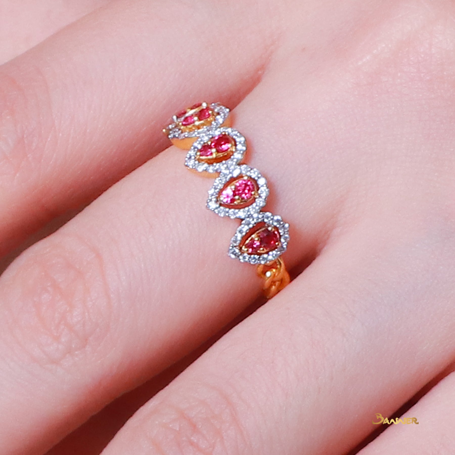 Ruby and Diamond Moe-Zat Ring