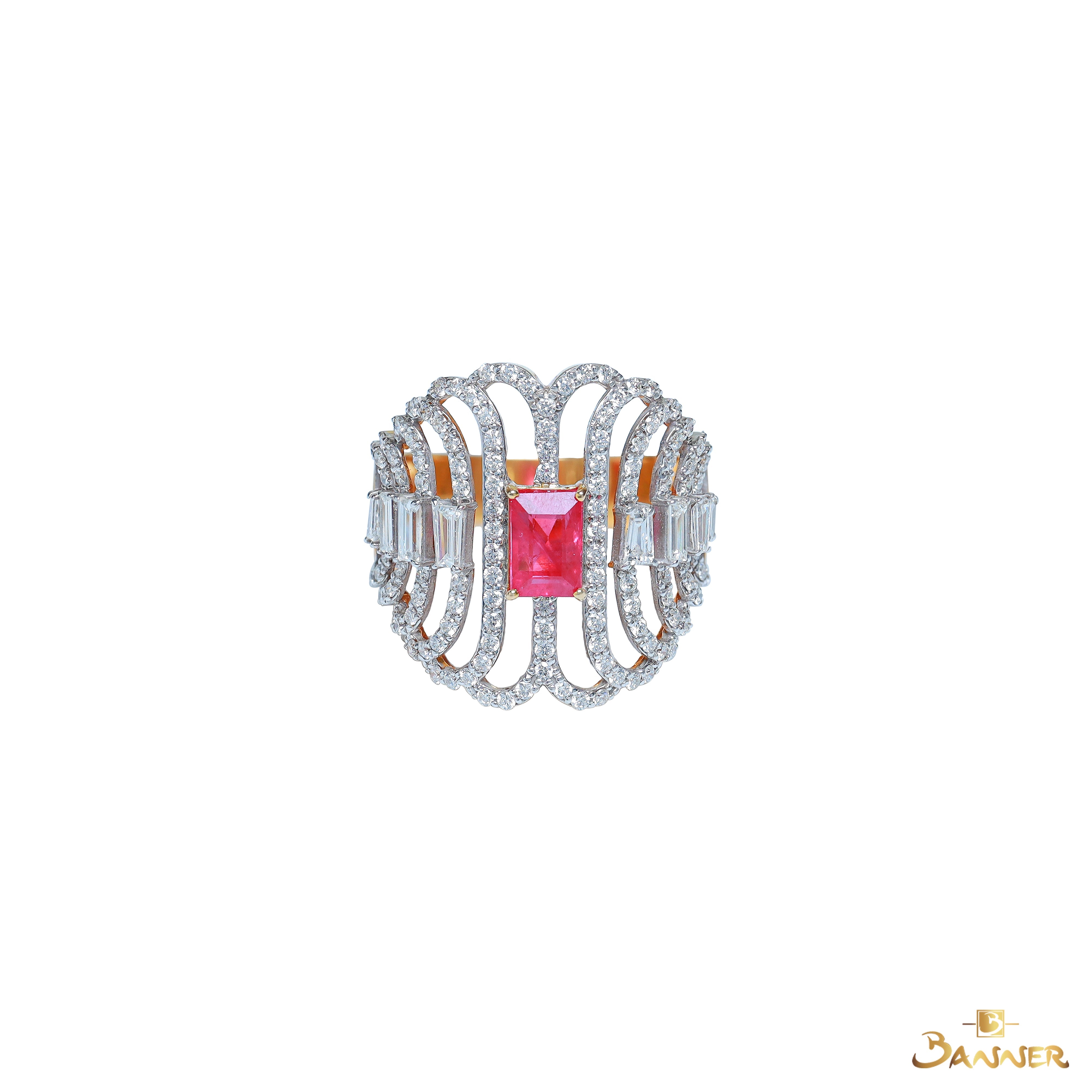 Ruby and Diamond Kanote Ring