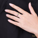 Ruby , Sapphire , Emerald and Diamond Ring