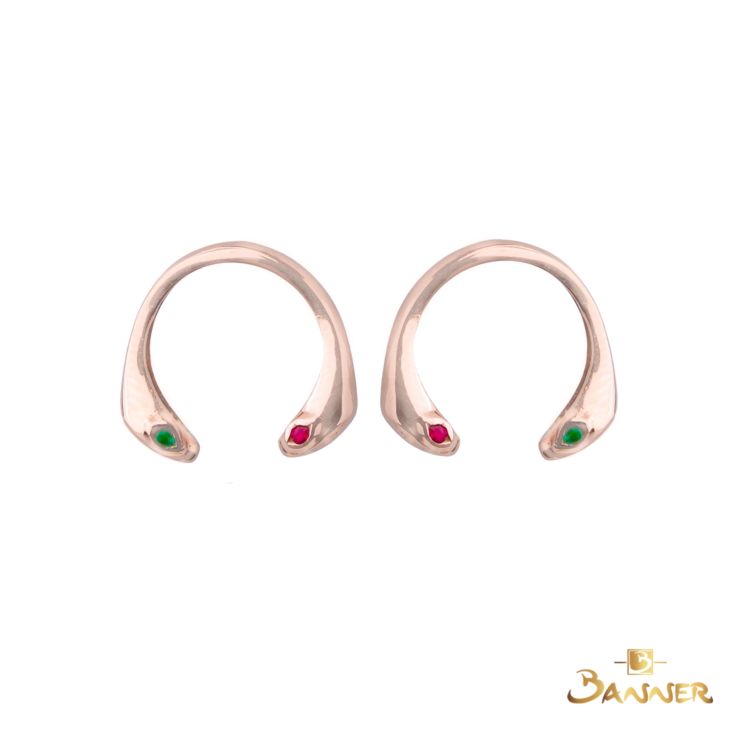 Ruby and Emerald Kaa Earrings