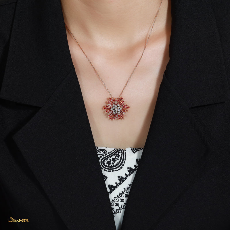 Ruby and Diamond Radiance Necklace
