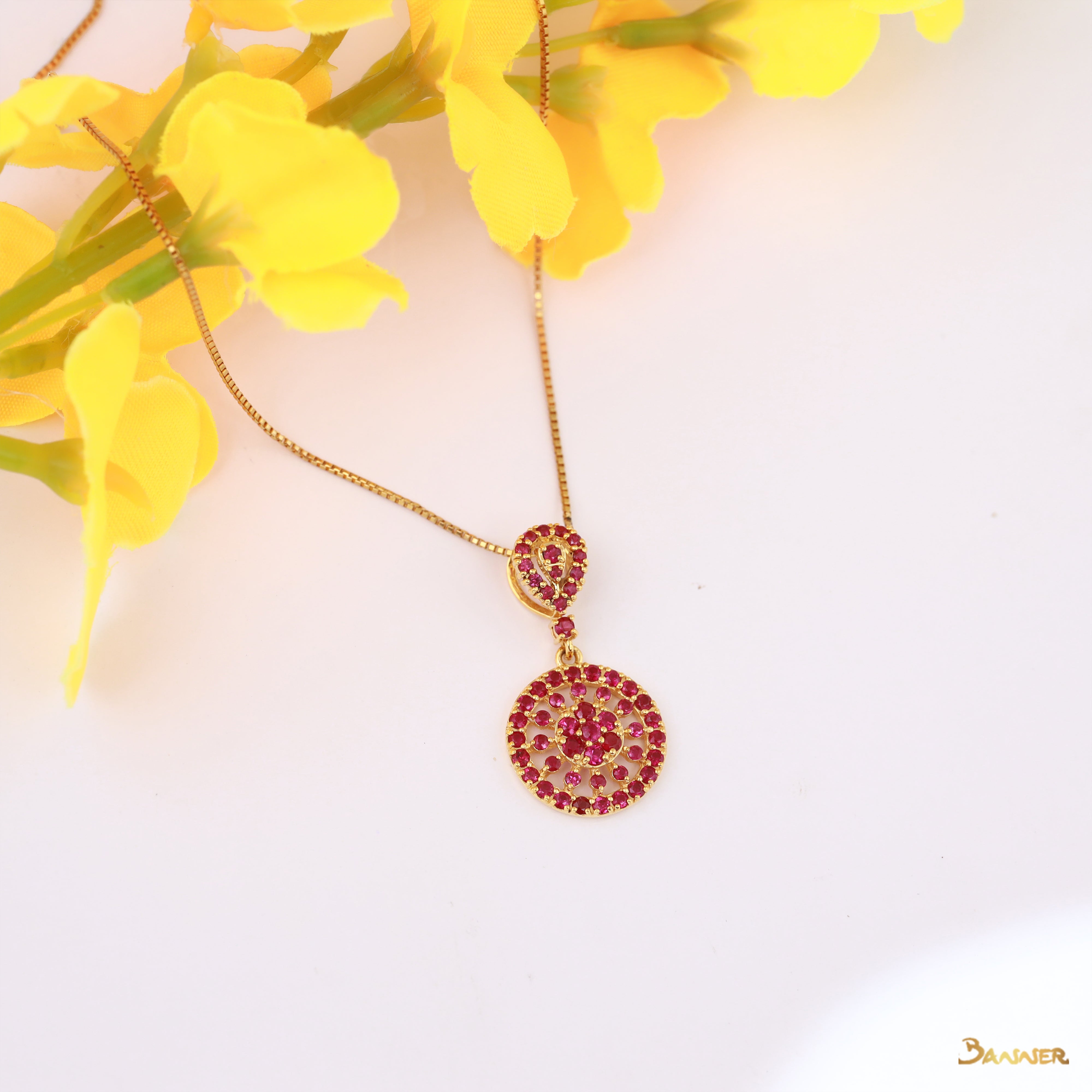 Ruby Wheel Pendant