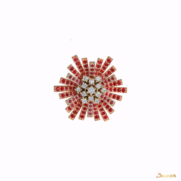 Ruby and Diamond Radiance Ring