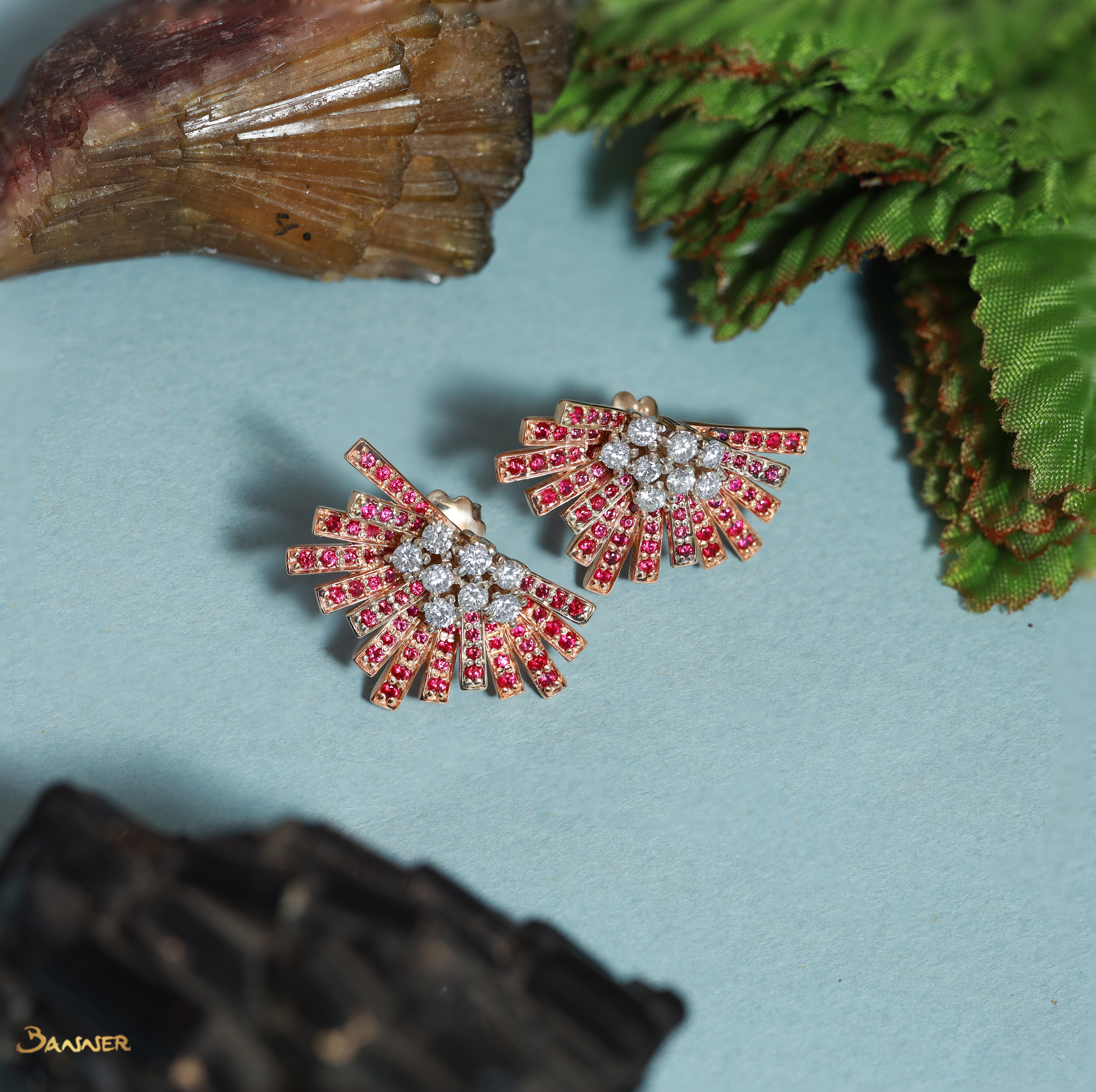 Ruby and Diamond Radiance Earrings