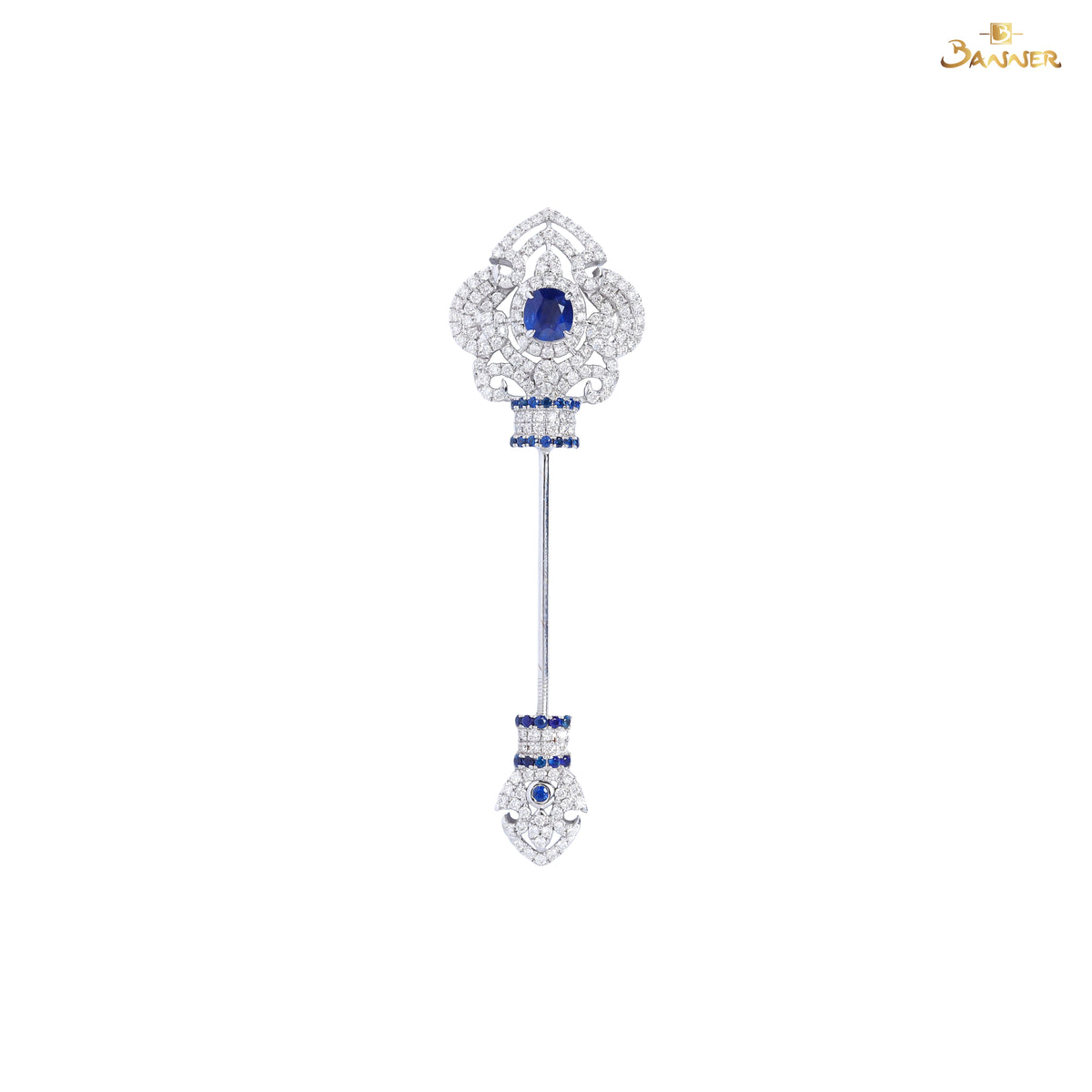 Sapphire and Diamond Royal Brooch