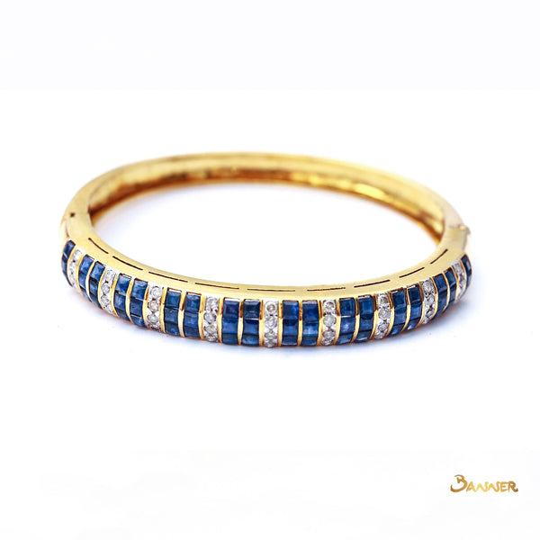 Sapphire and Diamond Wasit Bracelet