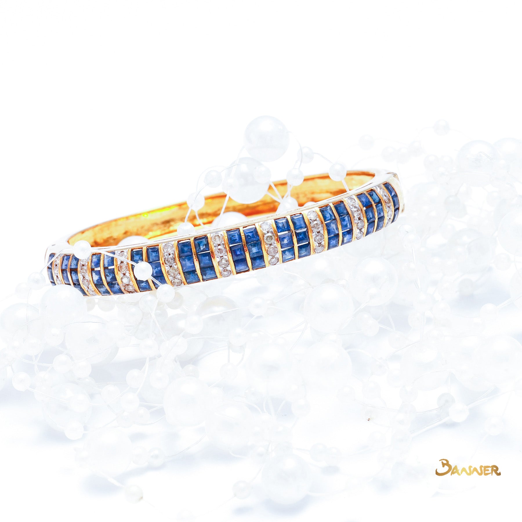 Sapphire and Diamond Wasit Bracelet