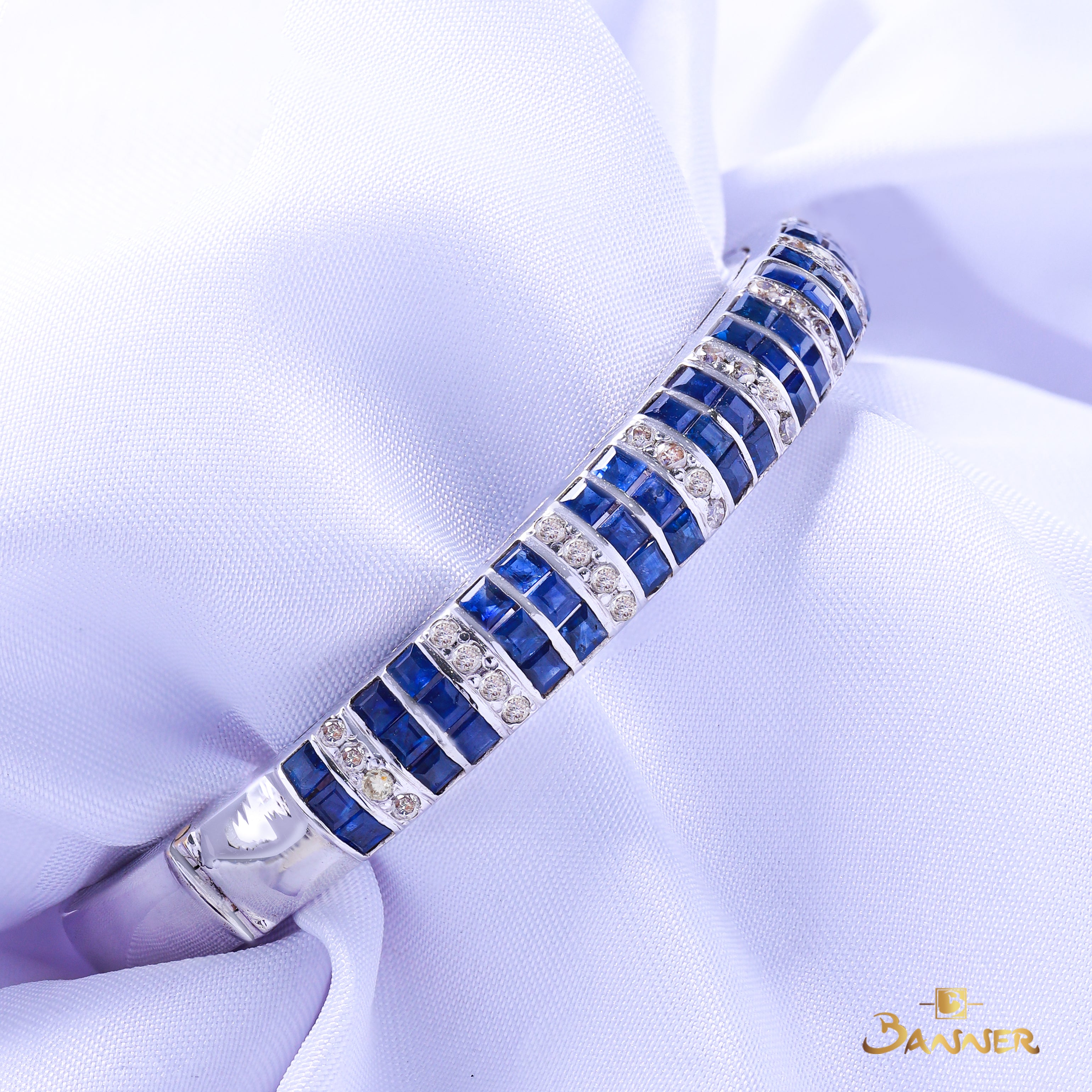 Sapphire and Diamond Wasit Bracelet
