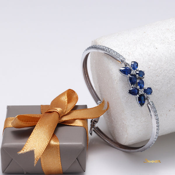Sapphire Butterfly and Diamond Bracelet
