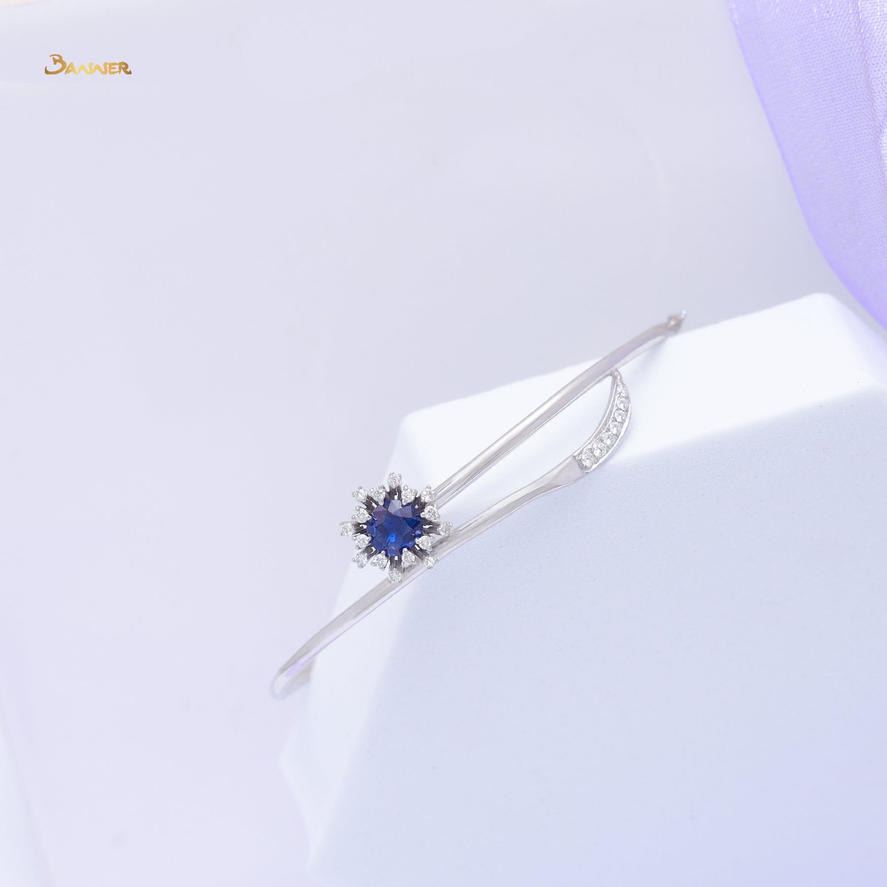 Sapphire and Diamond Rose Bracelet