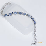 Star Sapphire and Sapphire Tennis Bracelet