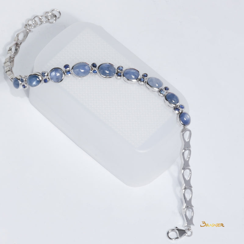 Star Sapphire and Sapphire Tennis Bracelet