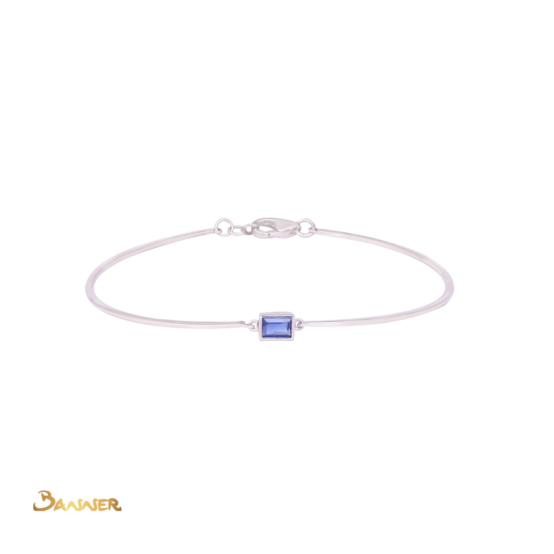 Emerald-cut Sapphire Solitaire Bracelet