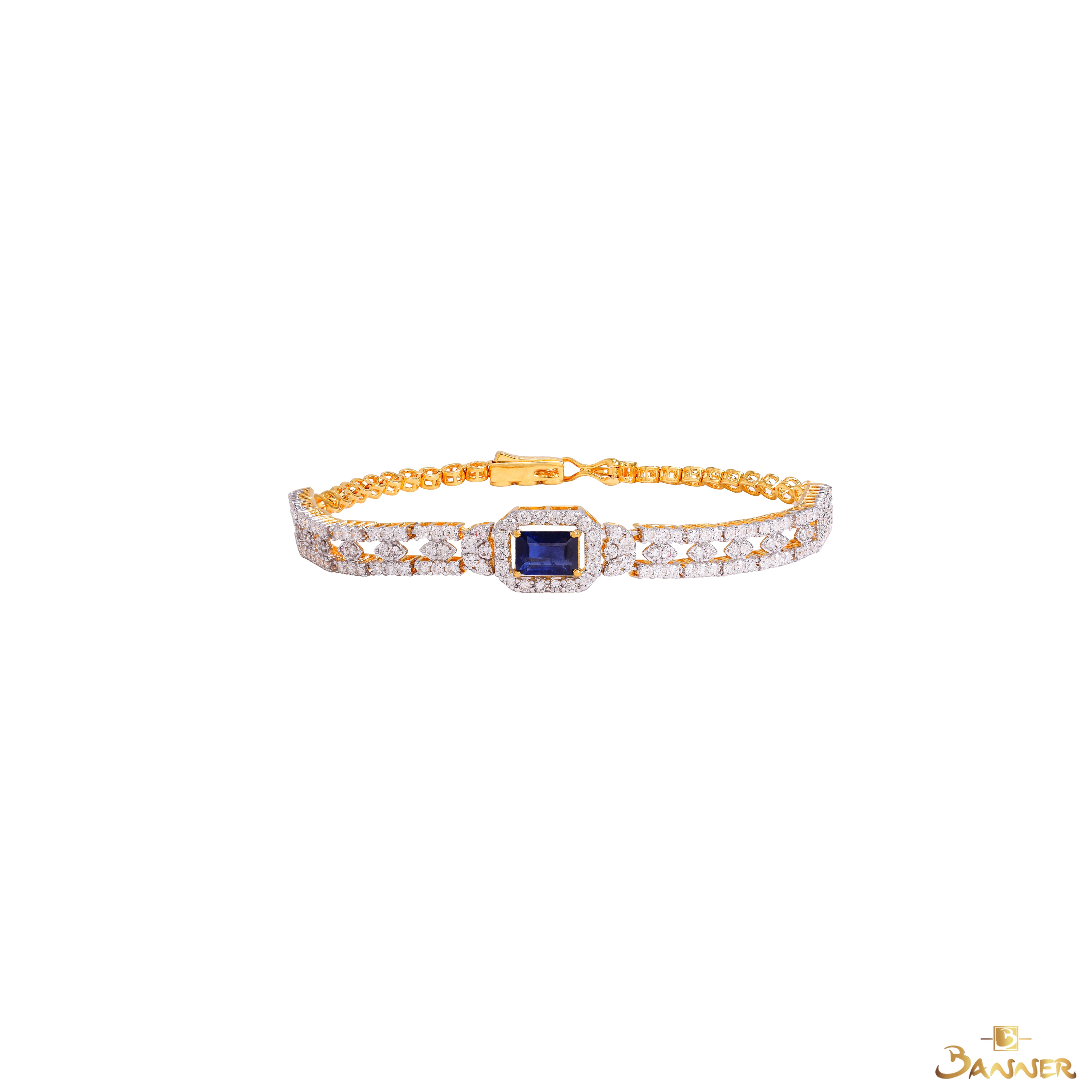 Sapphire and Diamond Vintage Bracelet