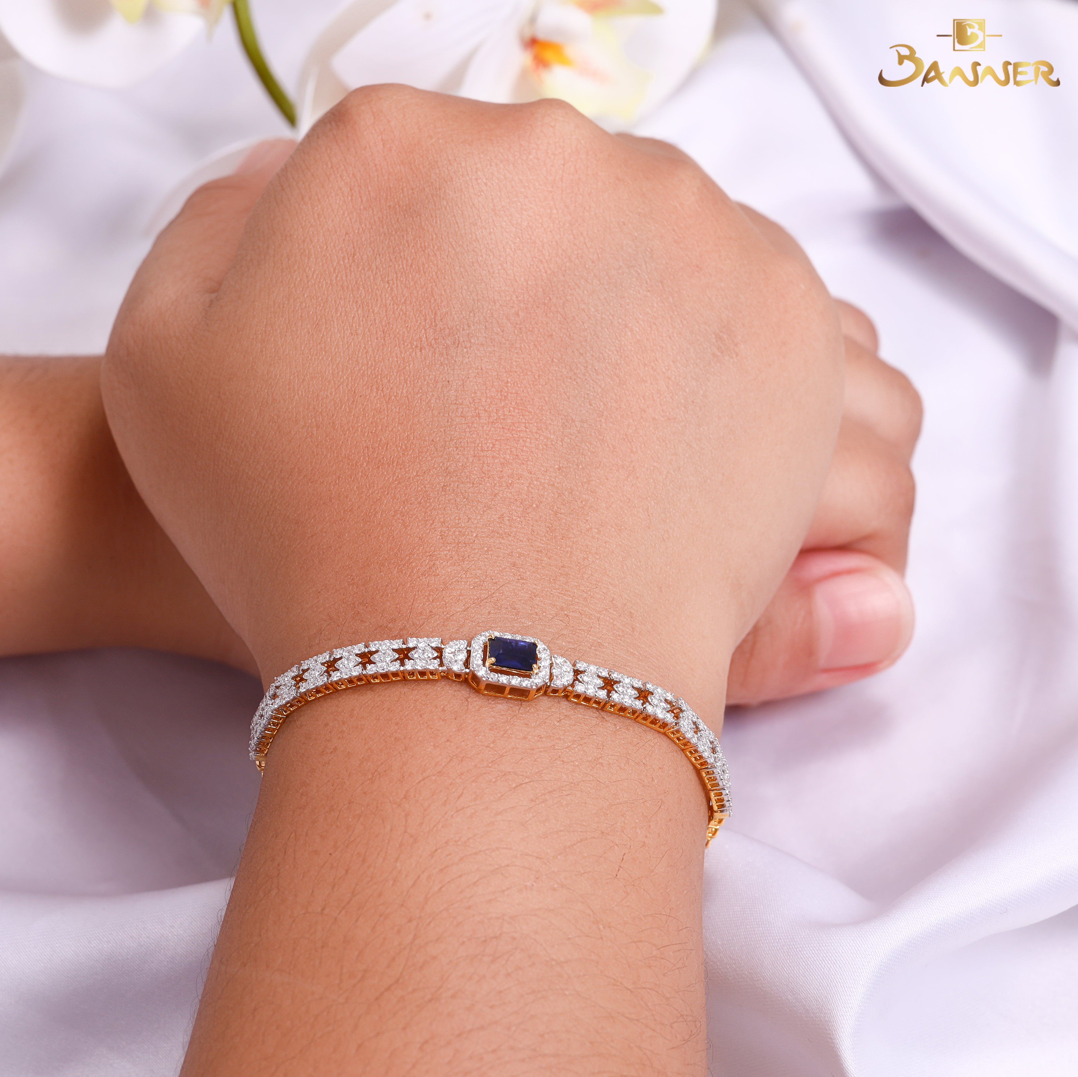 Sapphire and Diamond Vintage Bracelet