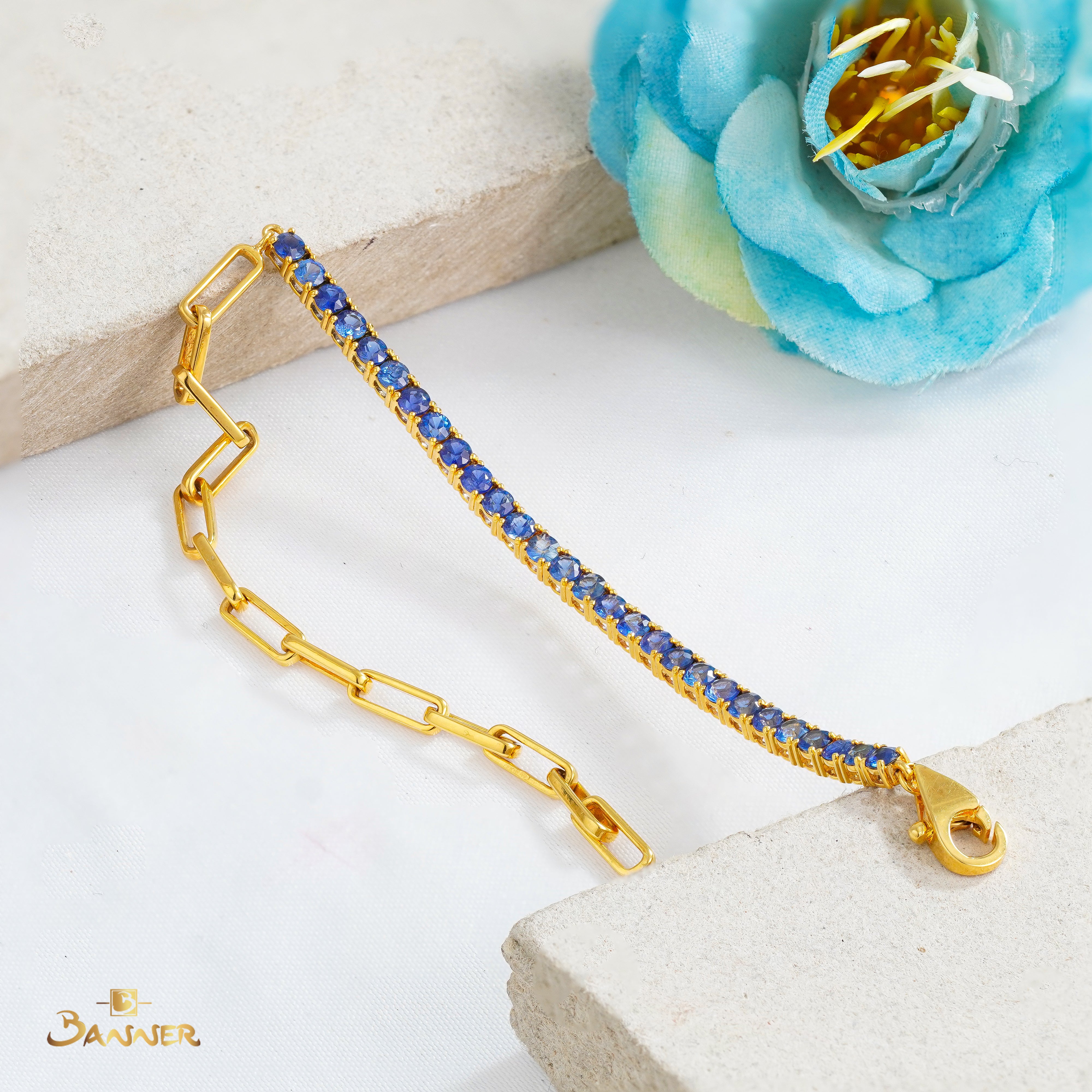 Sapphire Half Link Bracelet