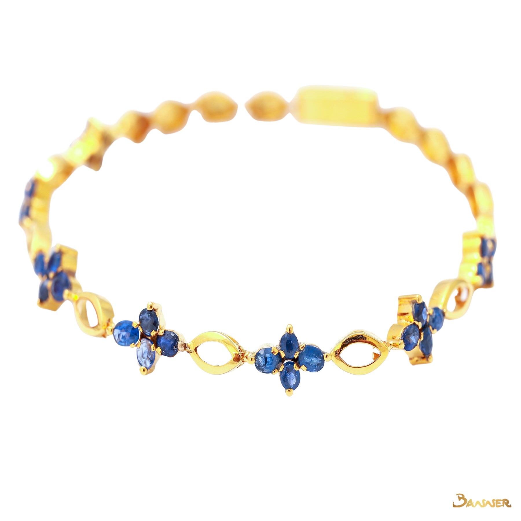 Sapphire Flower Bracelet