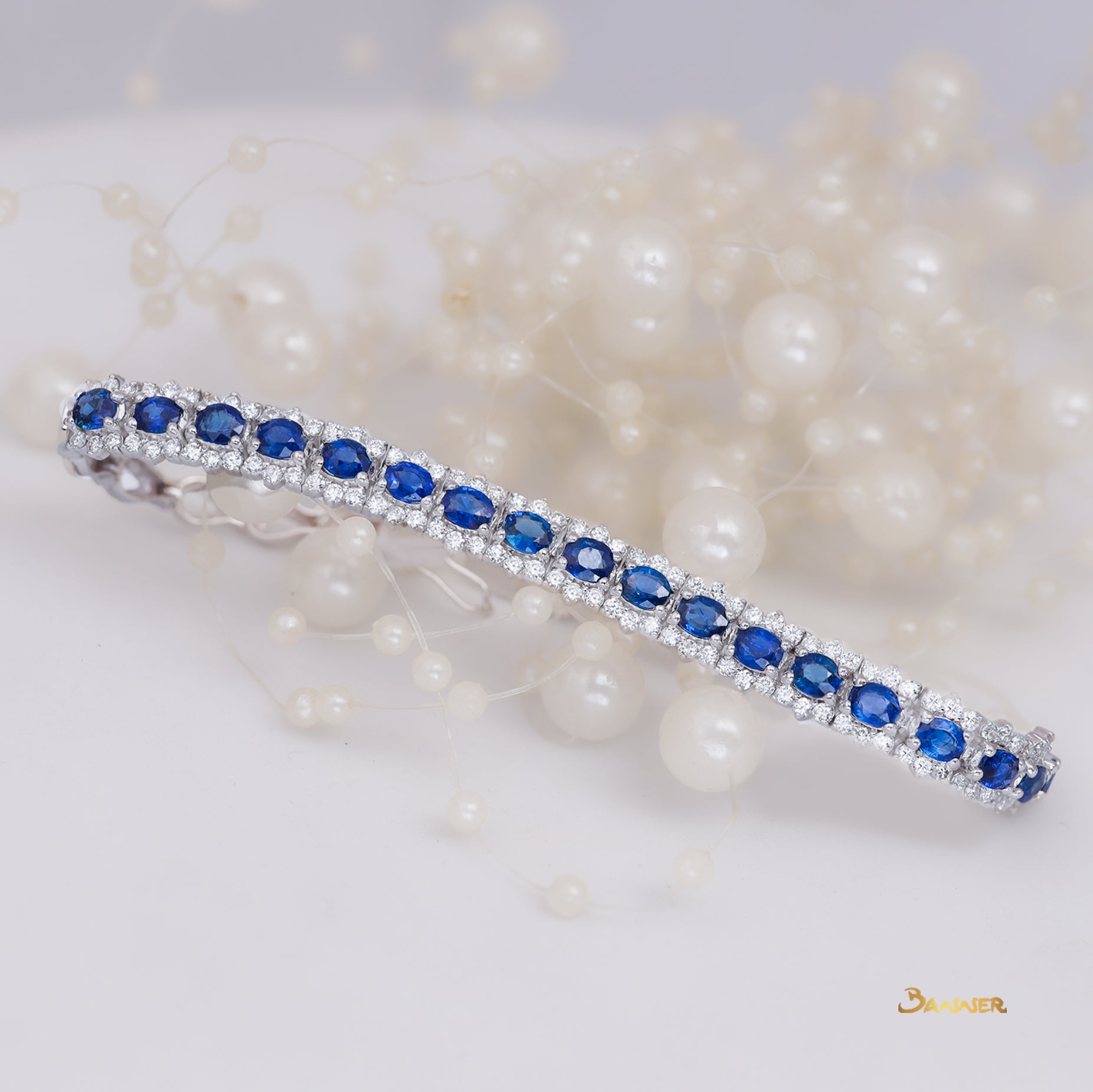 Sapphire and Diamond Tennis Bracelet