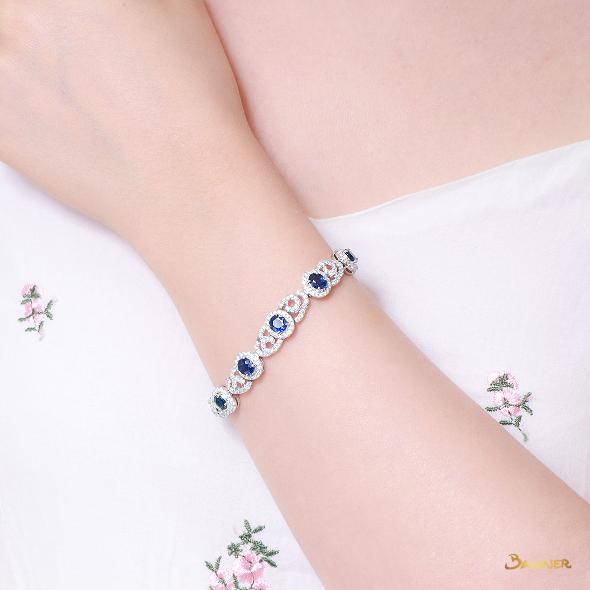 Sapphire and Diamond Kanote Bracelet